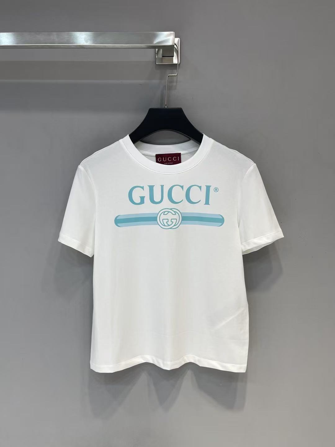 GUCCI プリント ソフトコットンジャージー Tシャツ