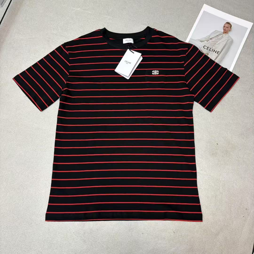 CELINE トリオンフ レギュラーTシャツ ストライプ / ジャージー