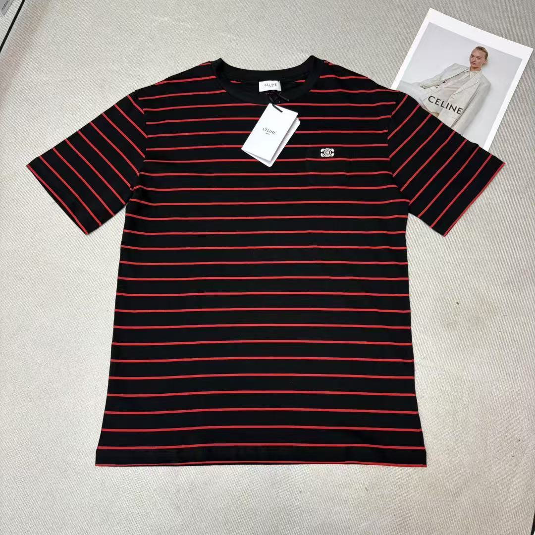 CELINE トリオンフ レギュラーTシャツ ストライプ / ジャージー