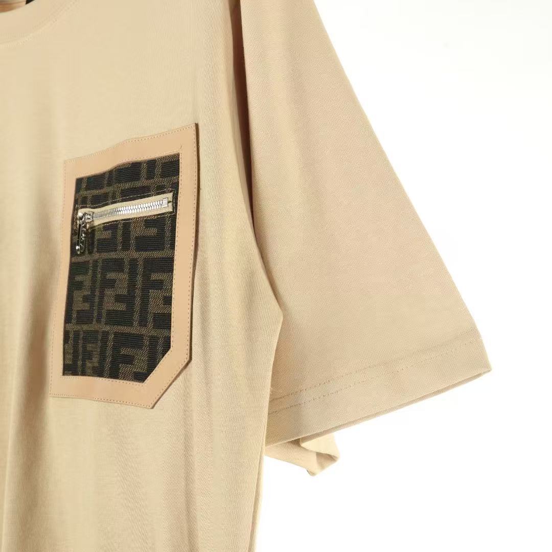 Fendi ベージュジャージー Tシャツ