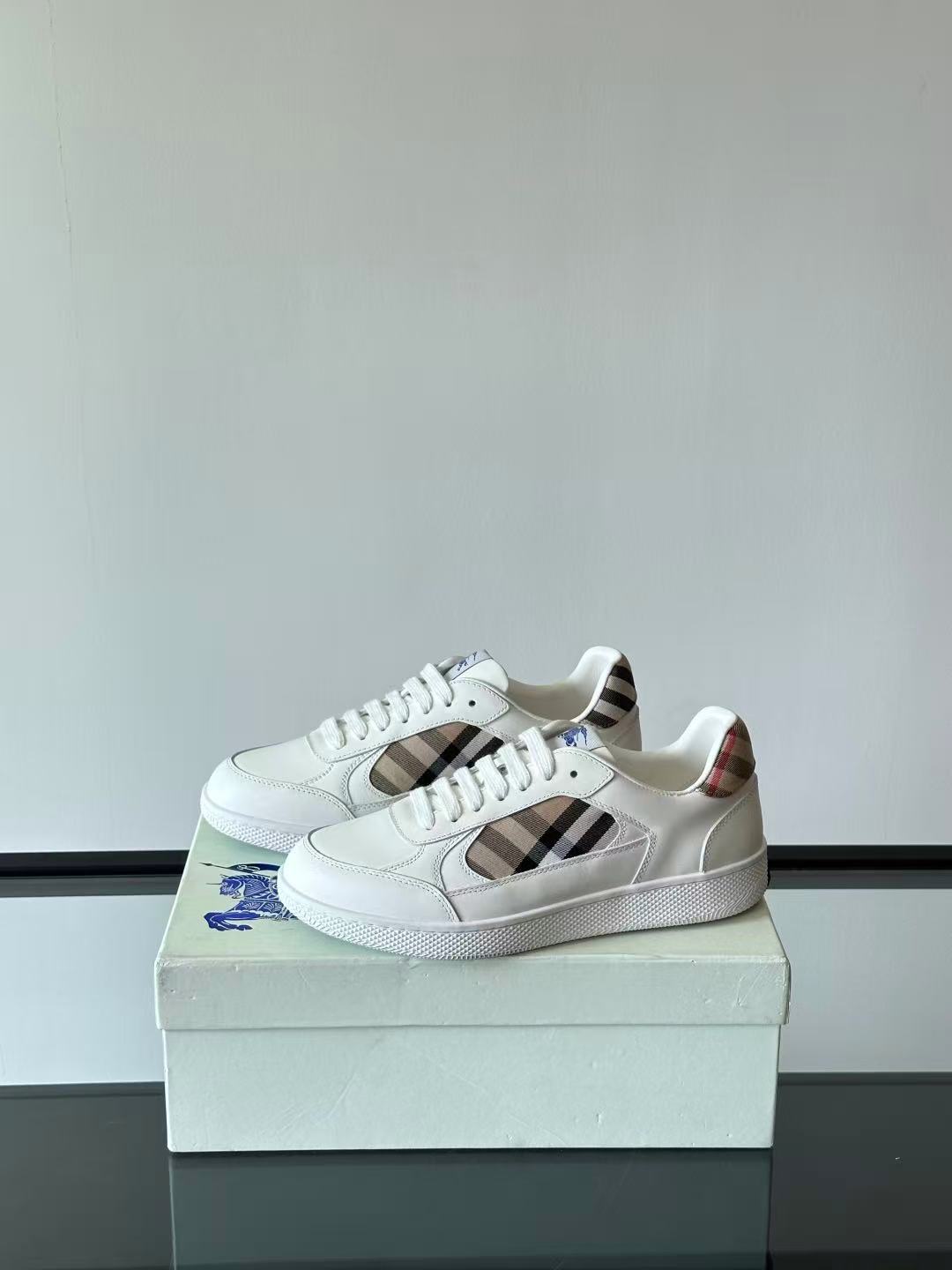 Burberry レザー＆チェック テラススニーカー​