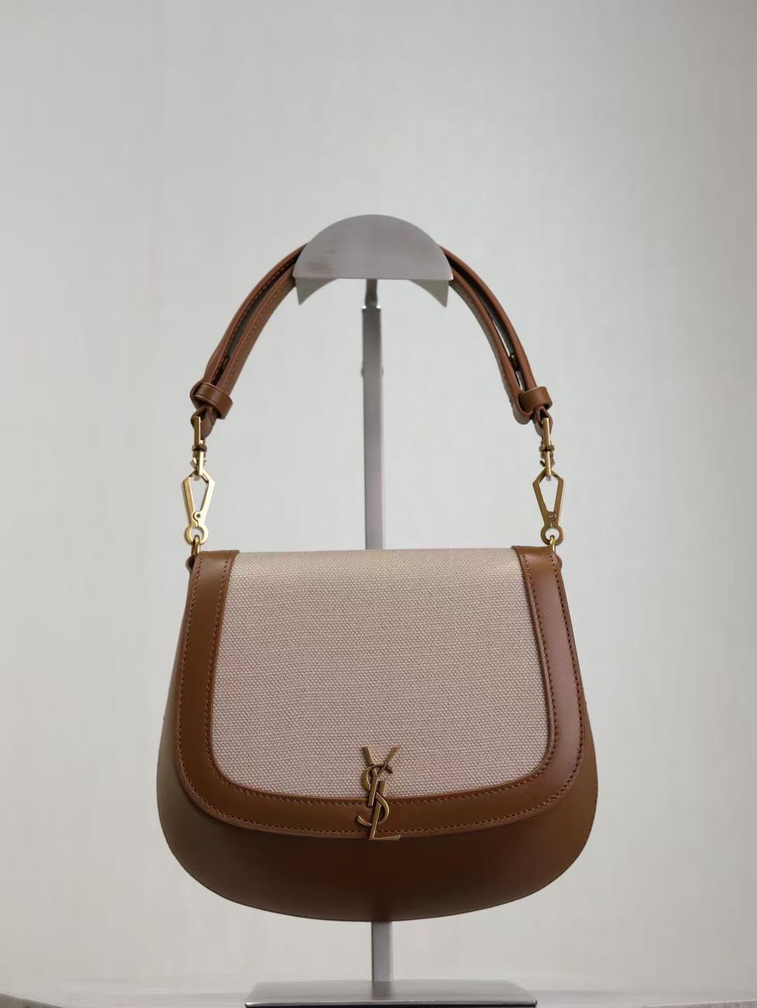 Saint Laurent サンローラン ミニ ヴォルテール トップハンドルバッグ（キャンバス）