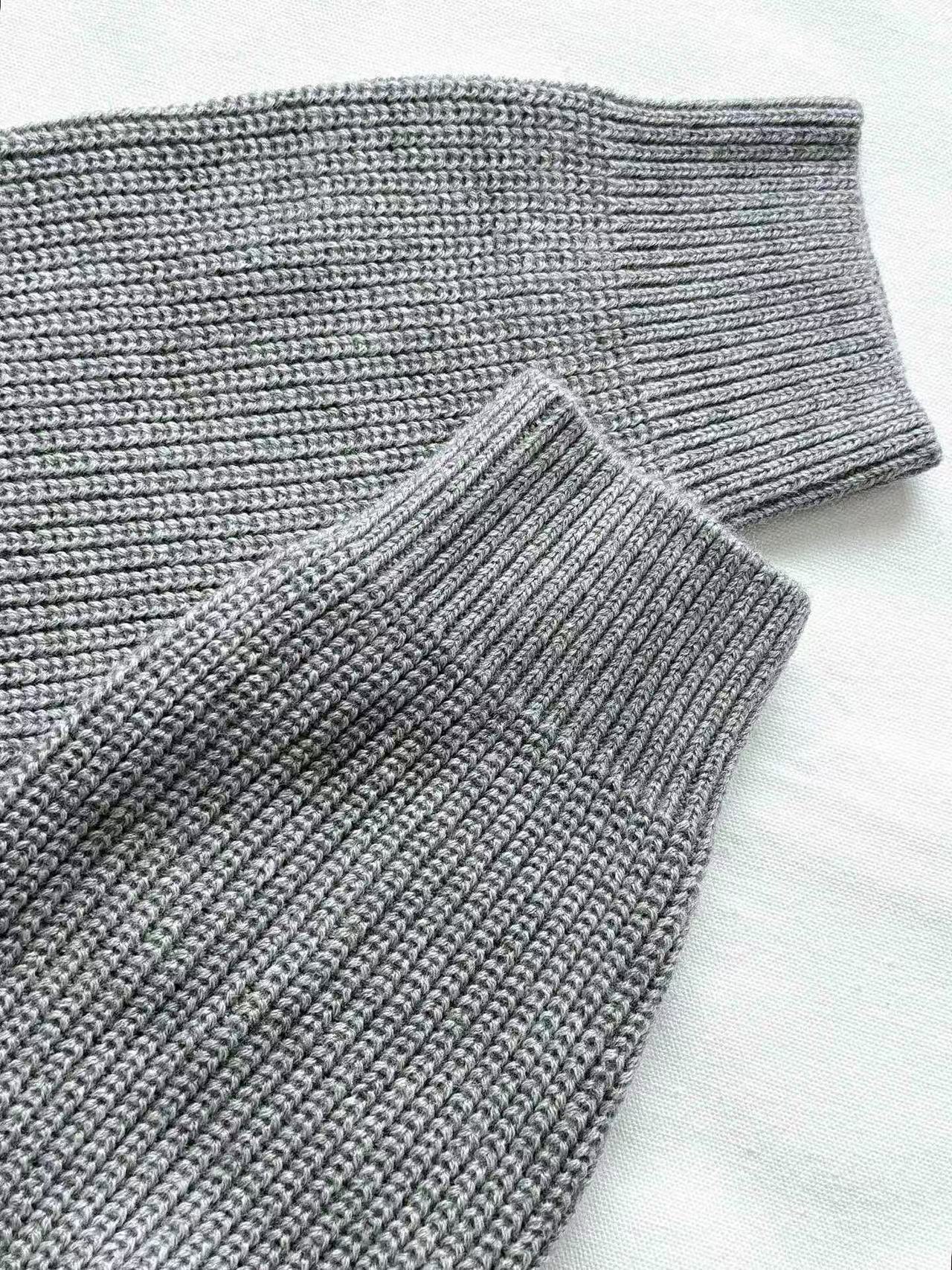 CELINE クルーネックセーター / リブ編みウール