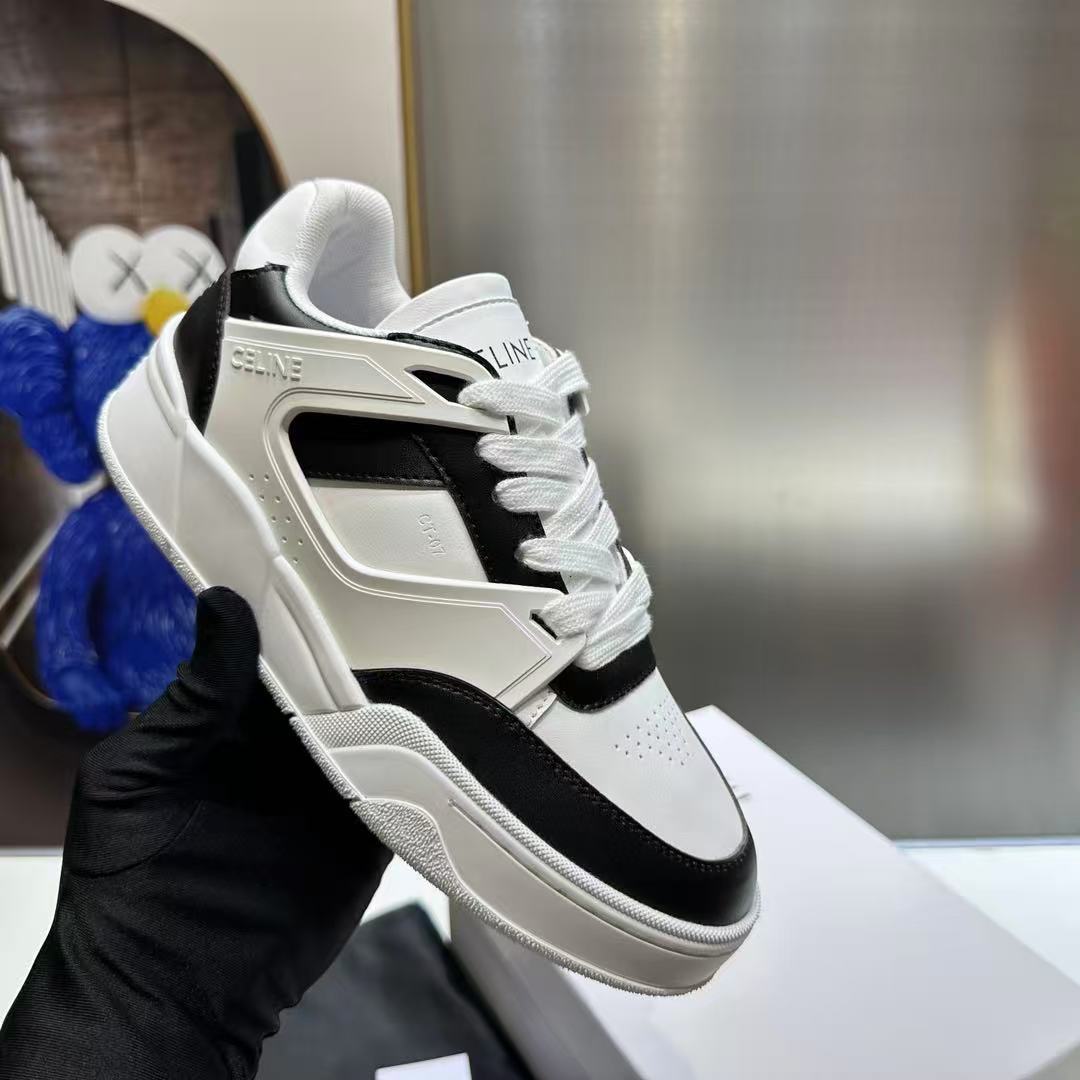 CELINE CT-07 CELINE レースアップ ロースニーカー / カーフスキン
