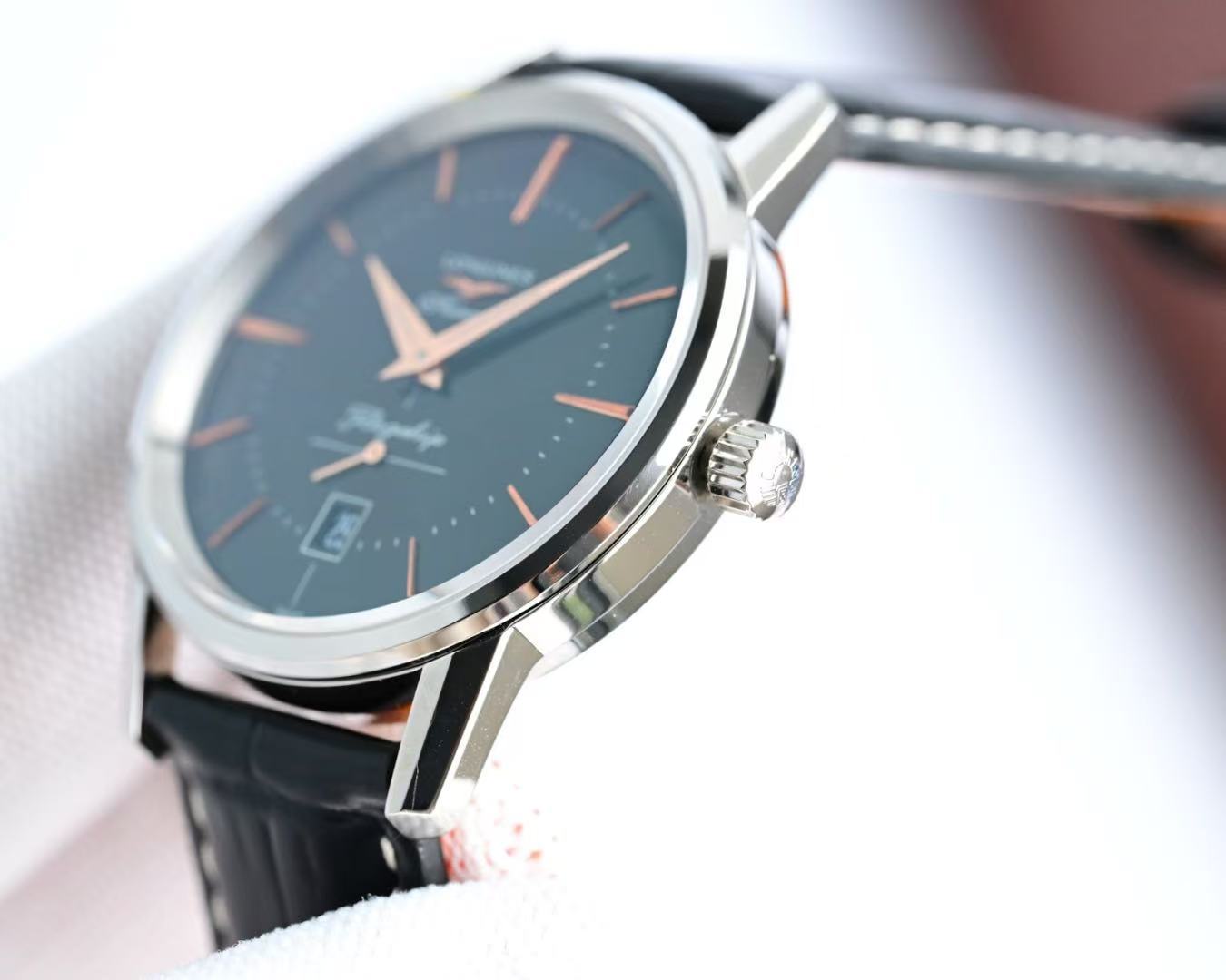 LONGINES  ロンジン フラッグシップ ヘリテージ, L4.795.4.58.0, 自動巻 ウォッチ, Ø 38.50 mm, ステンレススティール.