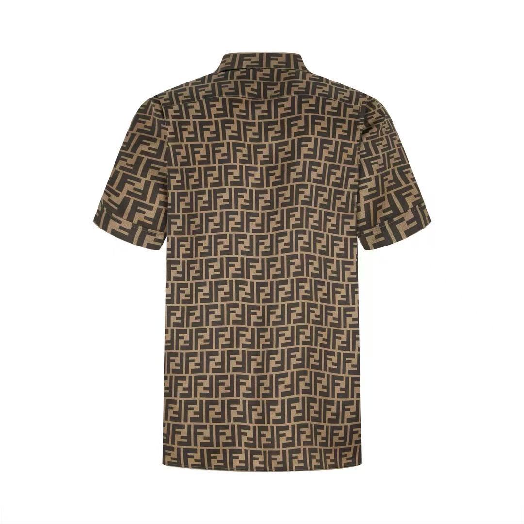 Fendi ブラウンシルク シャツ