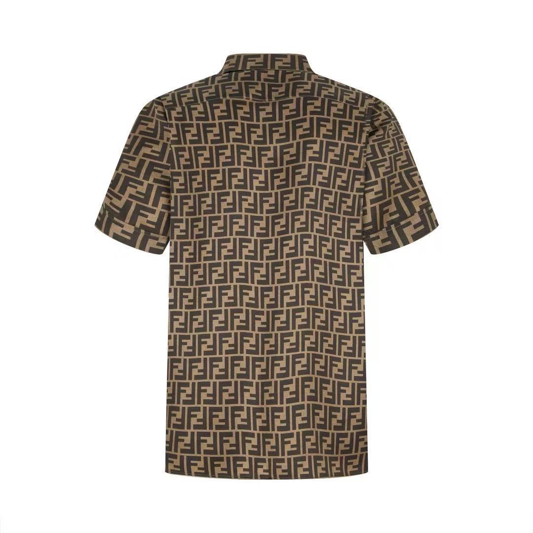 Fendi ブラウンシルク シャツ