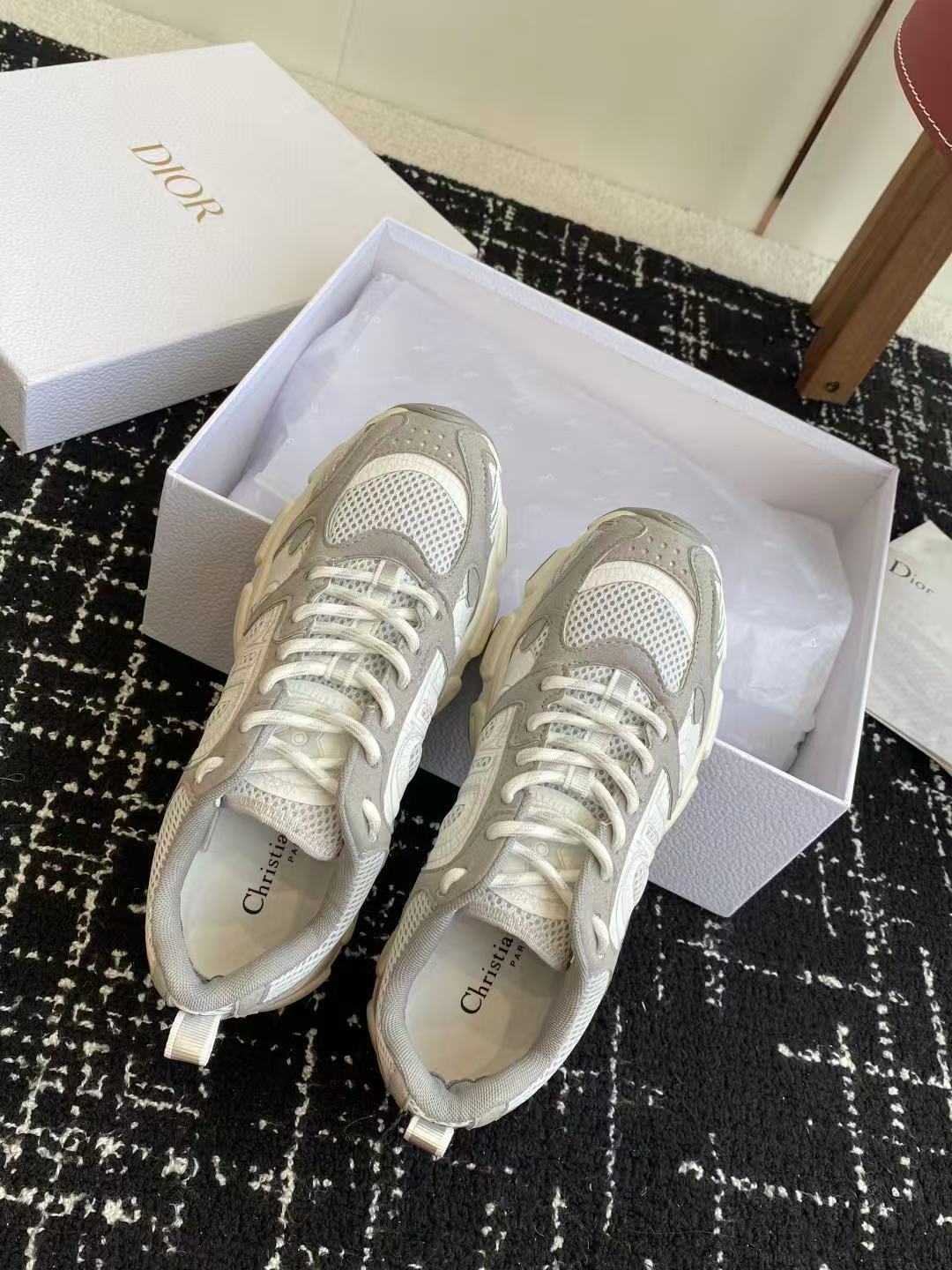 Dior Chrono スニーカー メッシュ & スエードカーフスキン