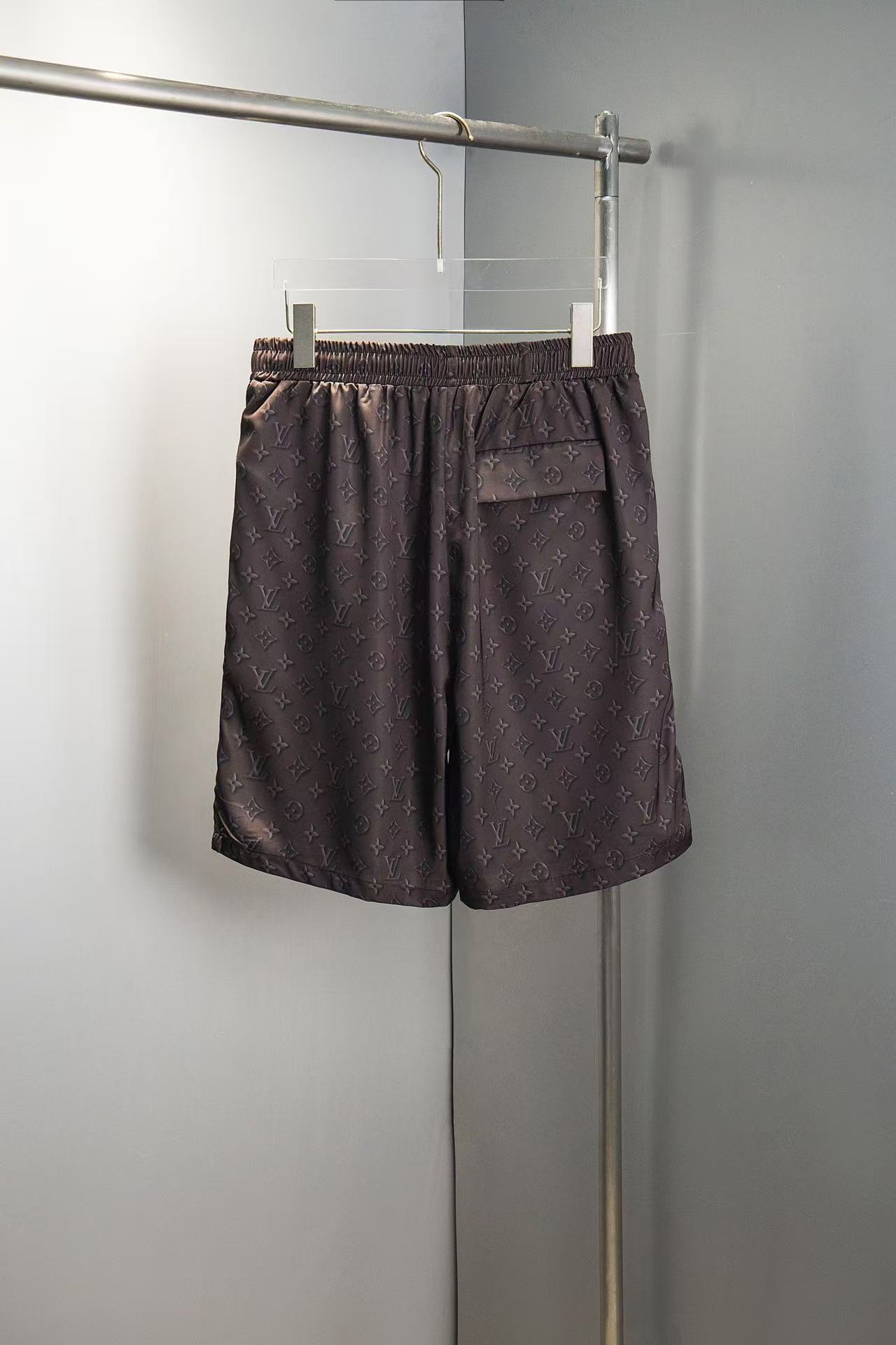 LV プリンテッドモノグラム ショートスリーブシルクシャツ+ショーツ