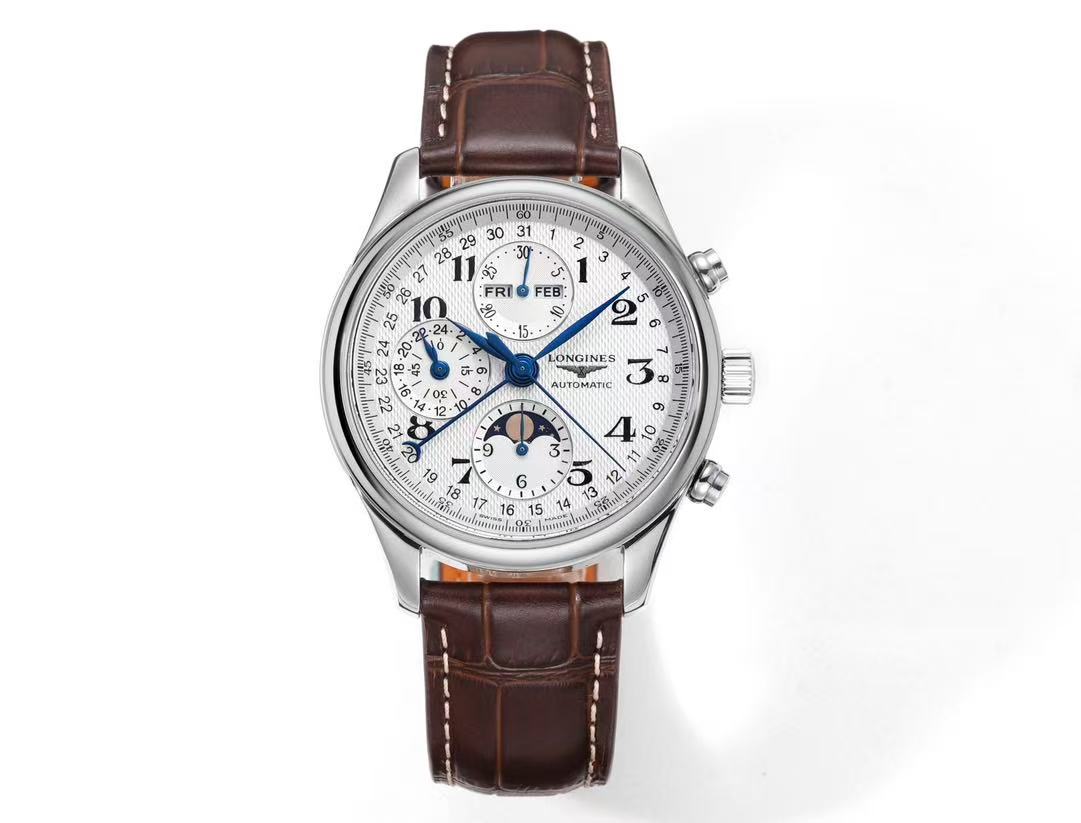LONGINES MASTER COLLECTION CHRONO MOONPHASE, L2.773.4.78.3, 自動巻 ウォッチ, Ø 42.00 mm, ステンレススティール. 