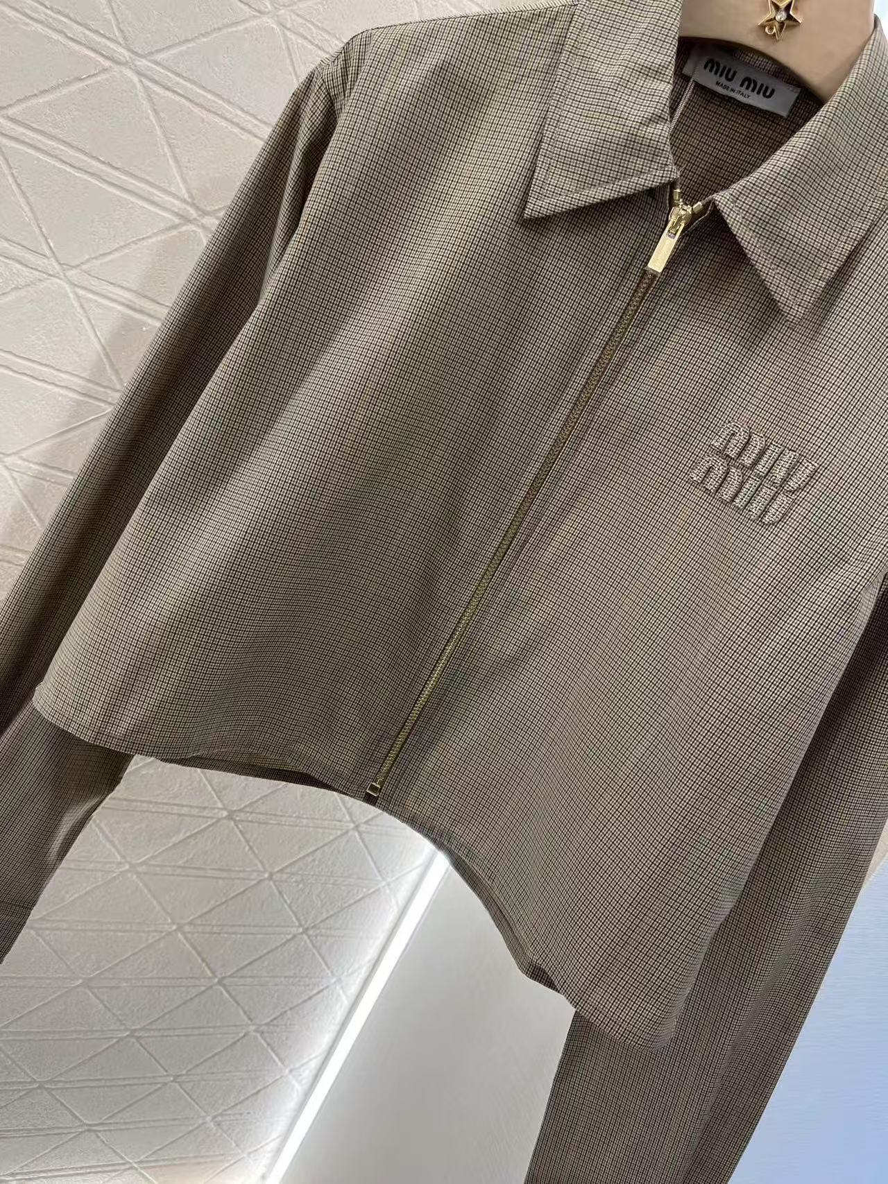 MIUMIU テクニカル チェック シャツ