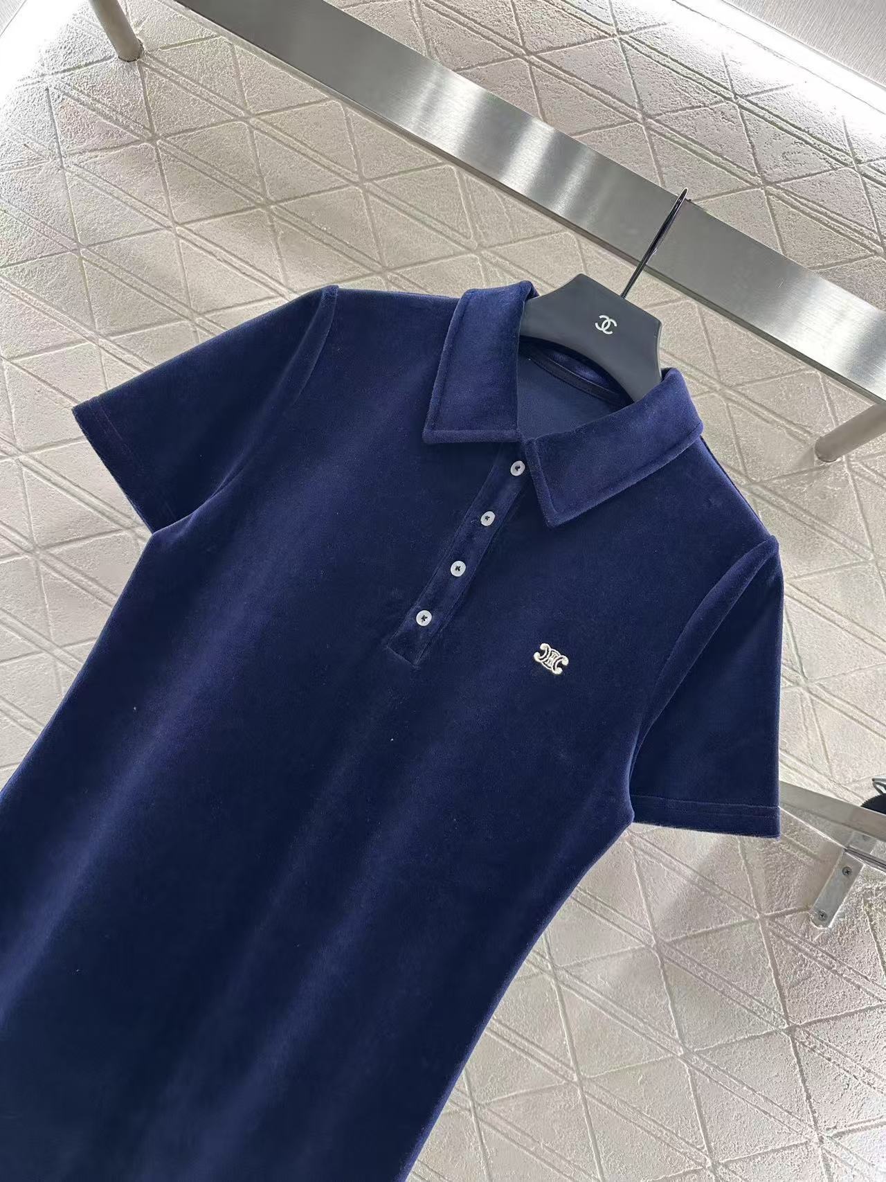 CELINE ミニポロドレス / テリーコットン