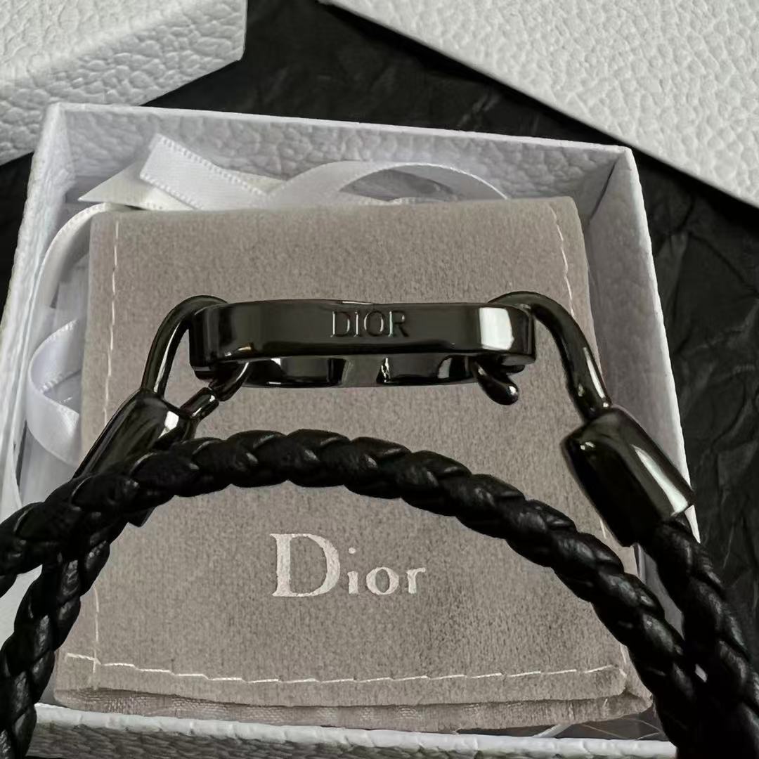 CD Icon ブレイドレザー ダブルブレスレット