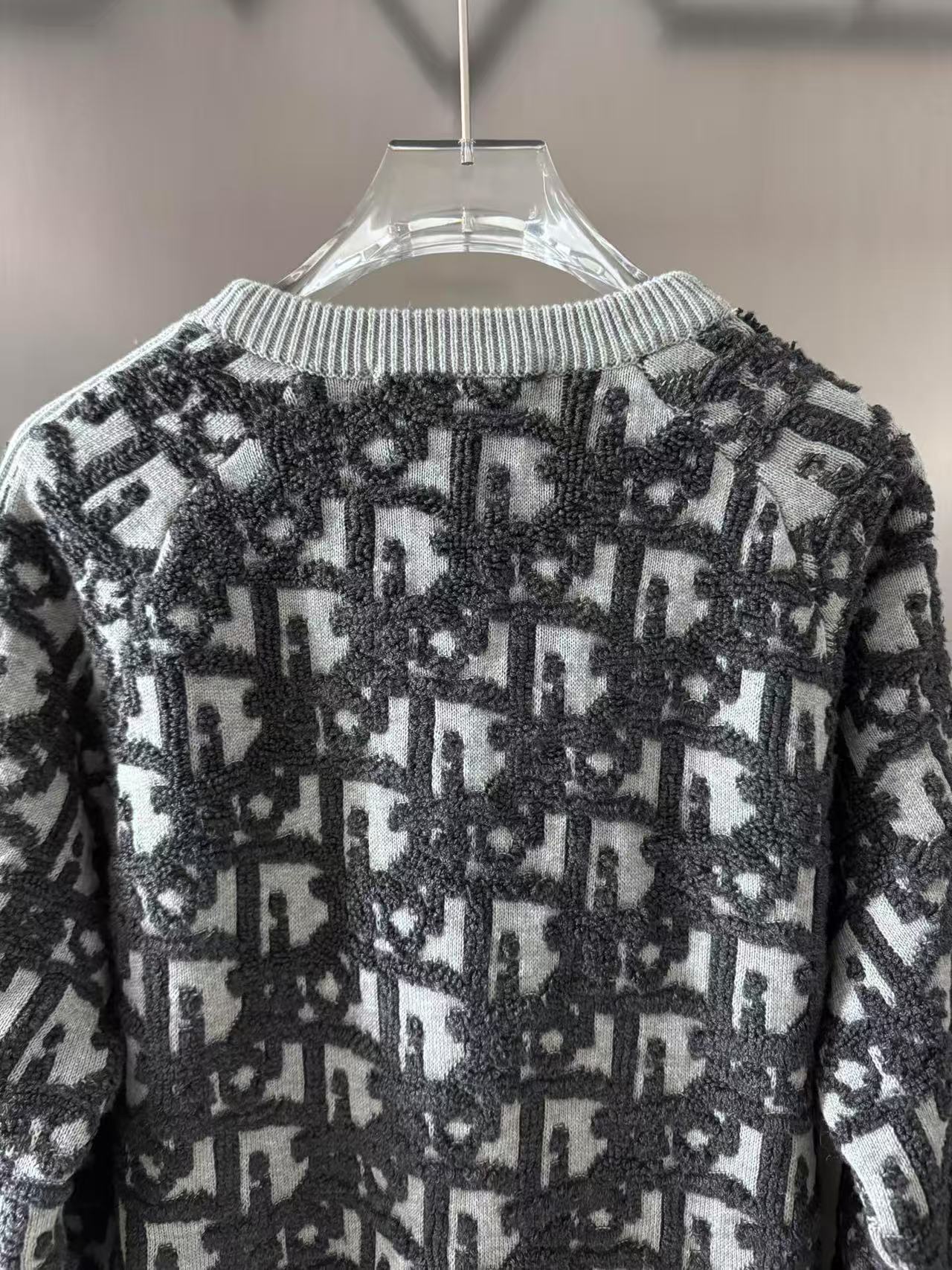 DIOR セーター ディオール オブリーク バージンウール & コットン ブレンド ジャカード