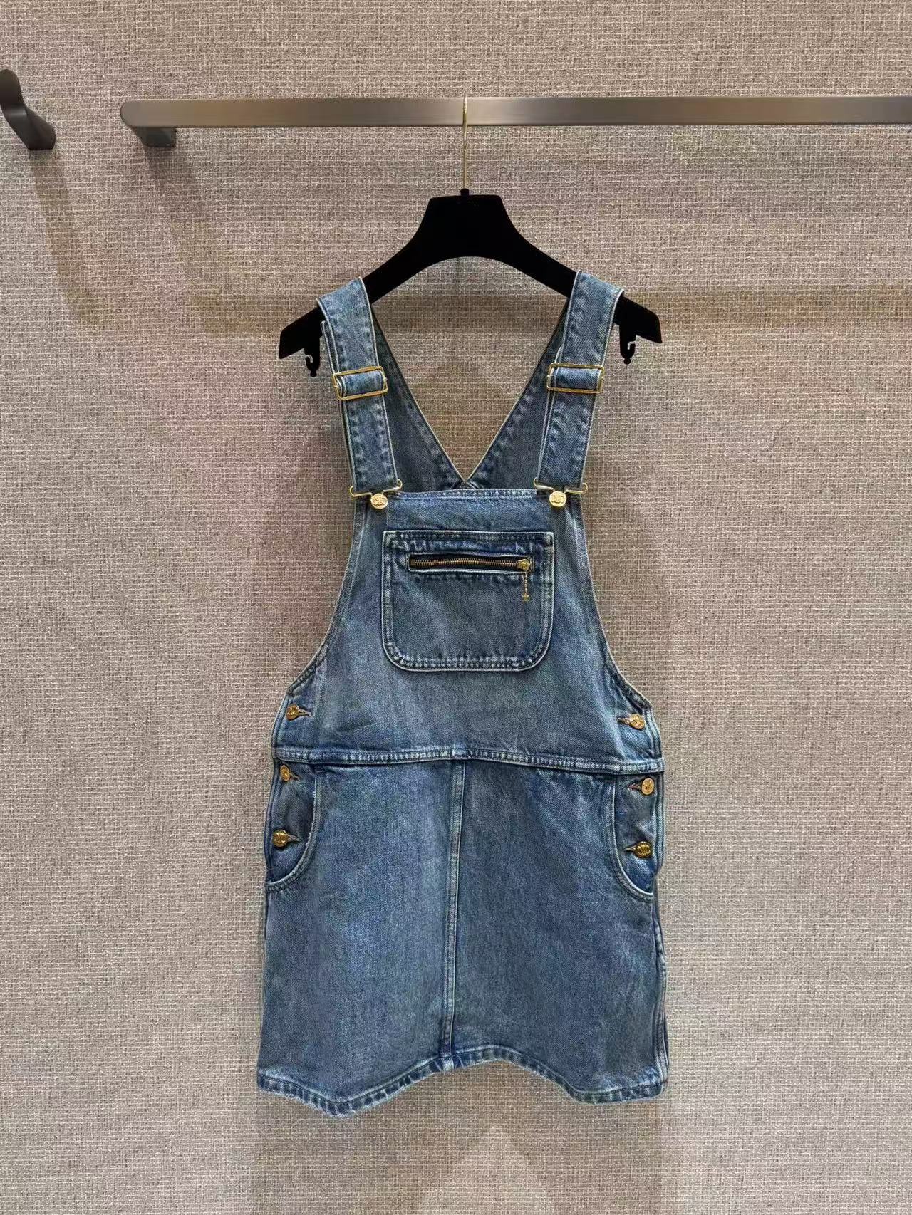 CELINE ダンガリー ミニドレス / ユニオンウォッシュ デニム