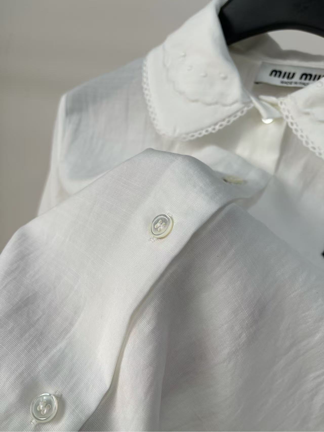 MIUMIU スラブポプリン シャツ