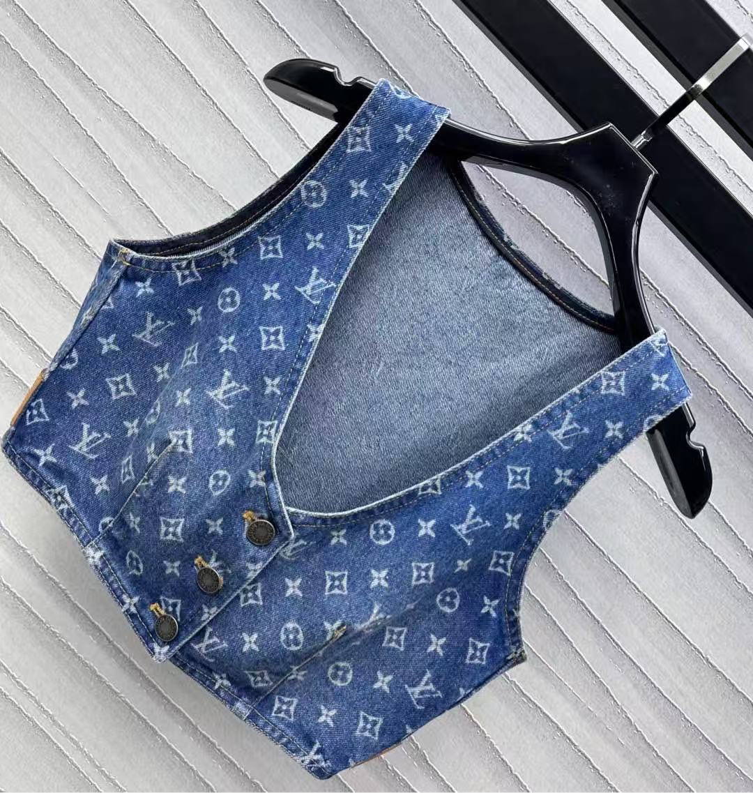 Louis vuitton モノグラム デニム クロップトップ
