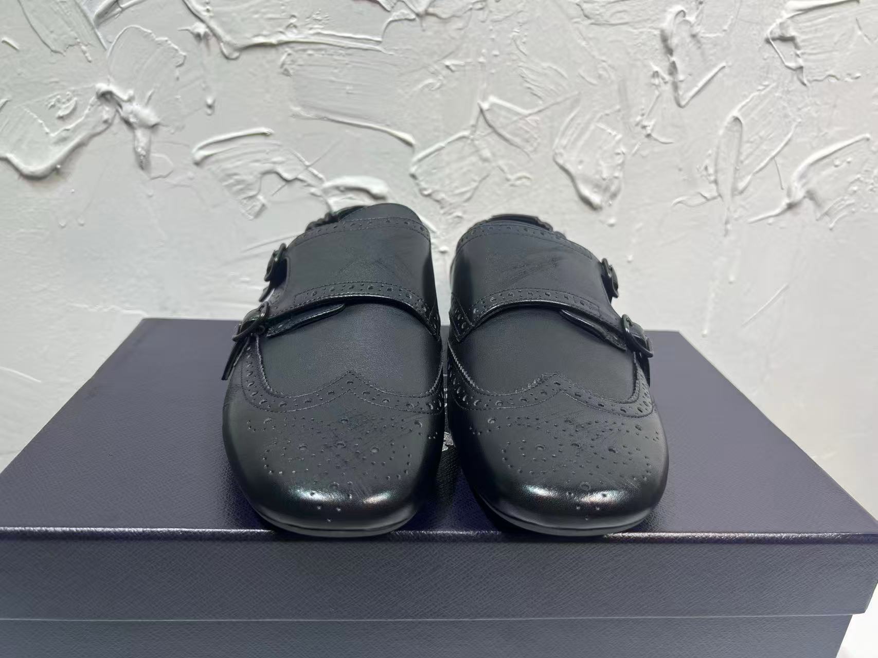 Prada プラダ シャッフル ダブルモンクストラップシューズ