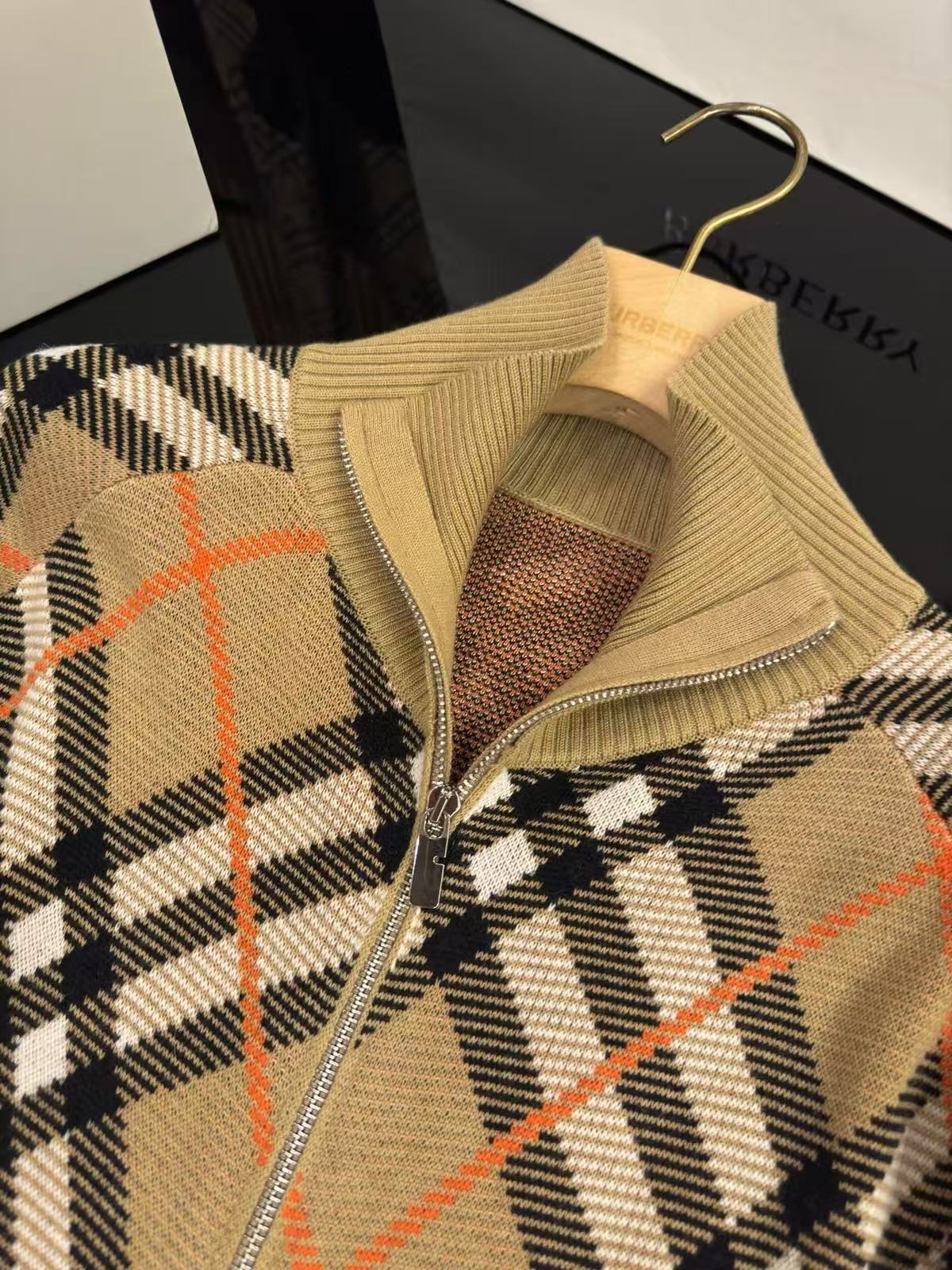 Burberry チェック ウールモヘアブレンド ジャケット