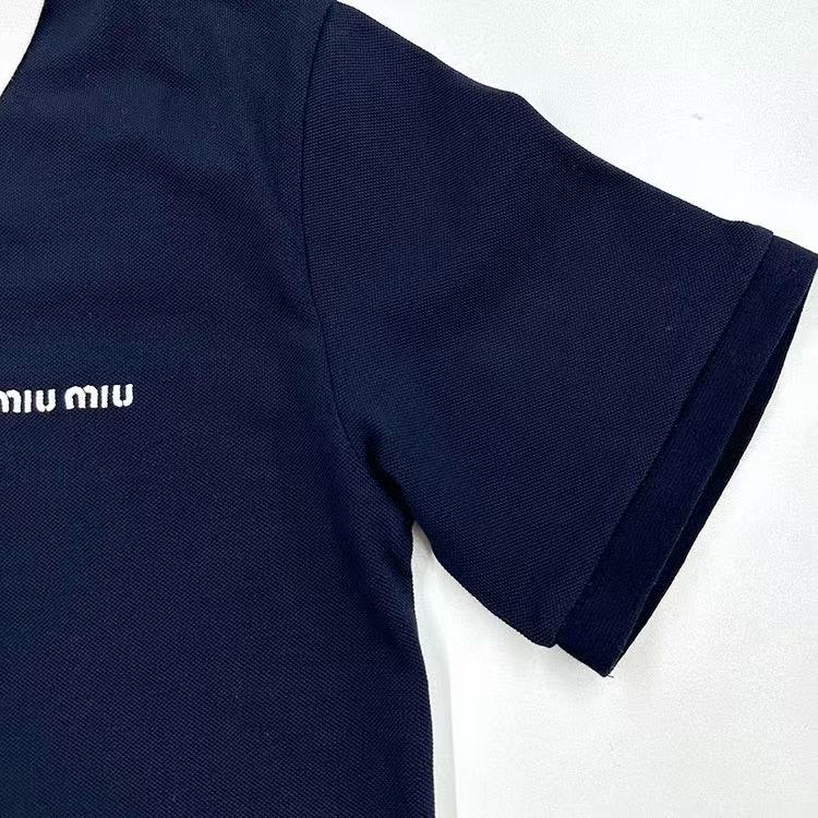 MIUMIU コットンピケ ポロシャツ
