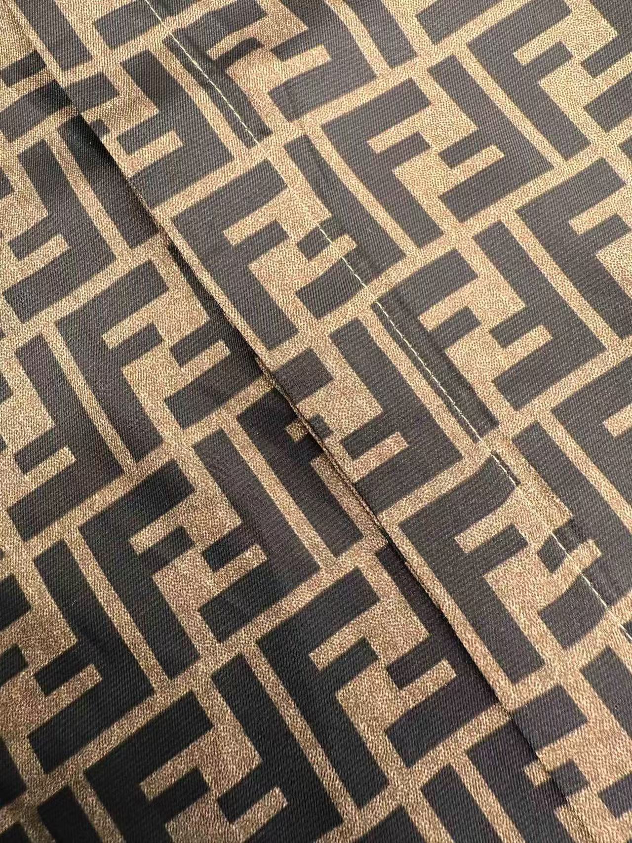 Fendi ブラウンシルク シャツ