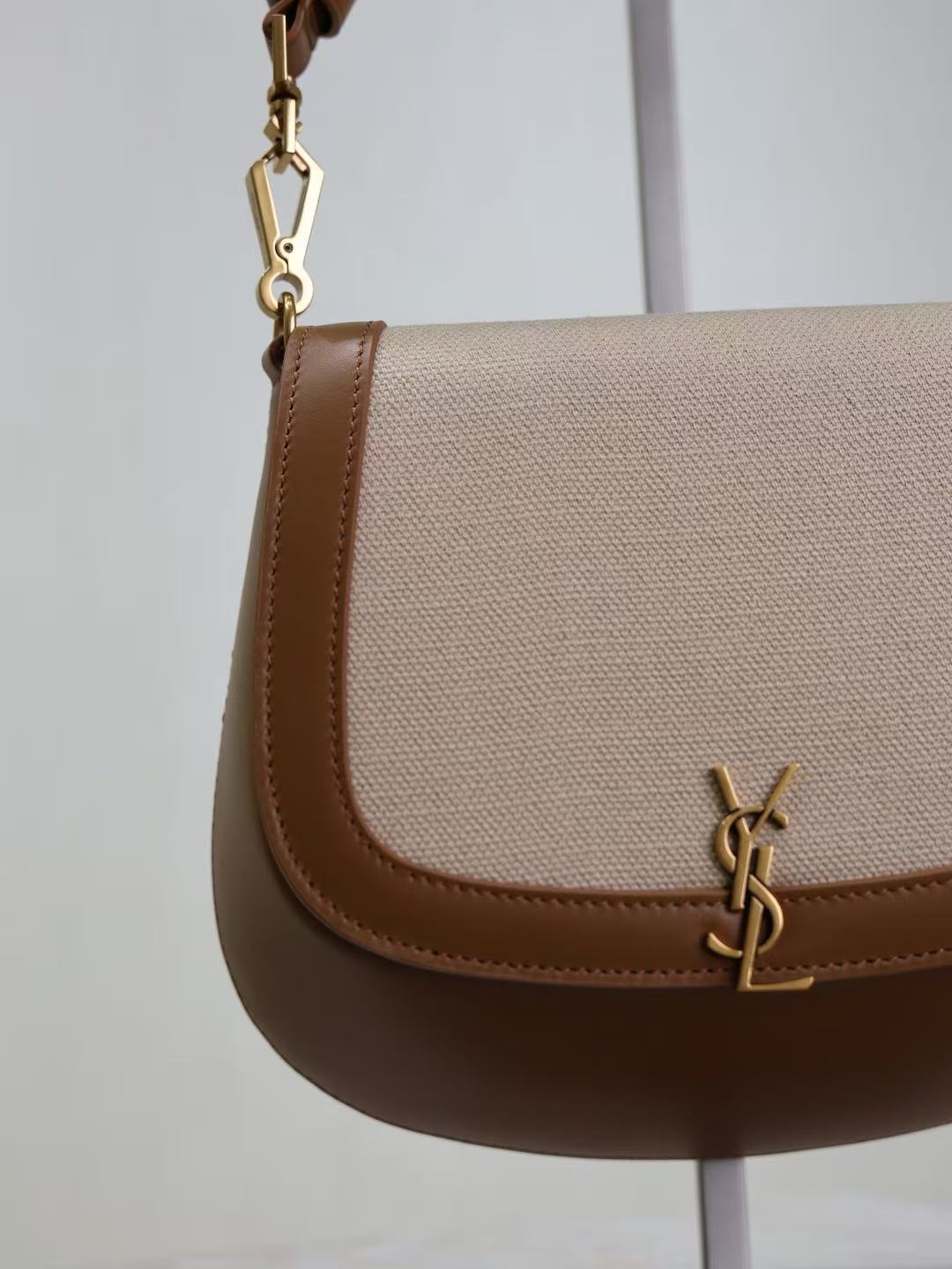  Saint Laurent サンローラン ミニ ヴォルテール トップハンドルバッグ（キャンバス）