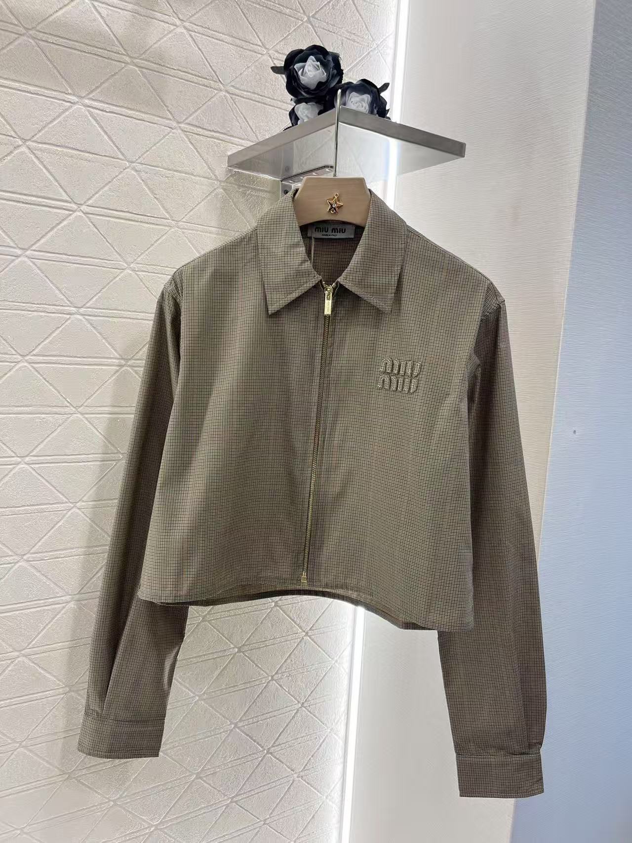 MIUMIU テクニカル チェック シャツ