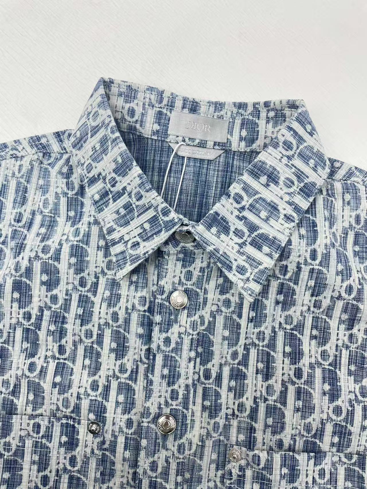 DIOR オーバーシャツ ディオール オブリーク カスリ コットンデニム