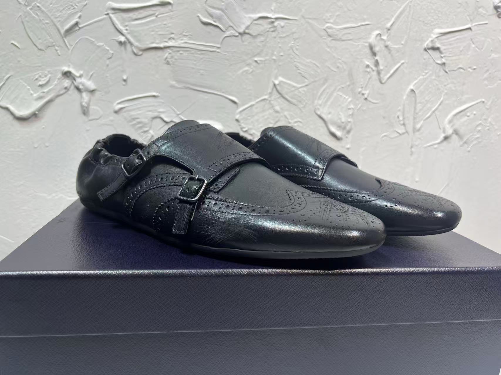 Prada プラダ シャッフル ダブルモンクストラップシューズ