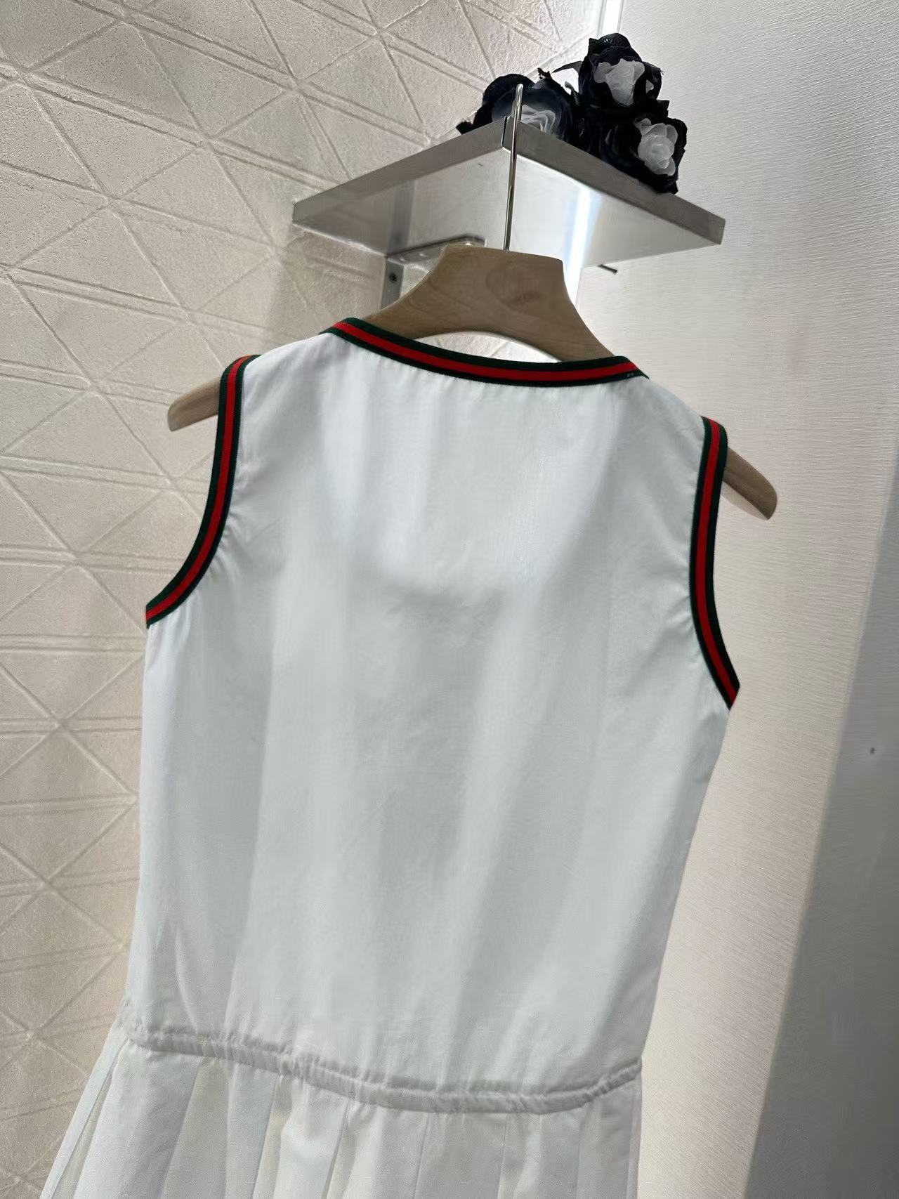 GUCCI ウェブ ストライプ コットンポプリン ドレス
