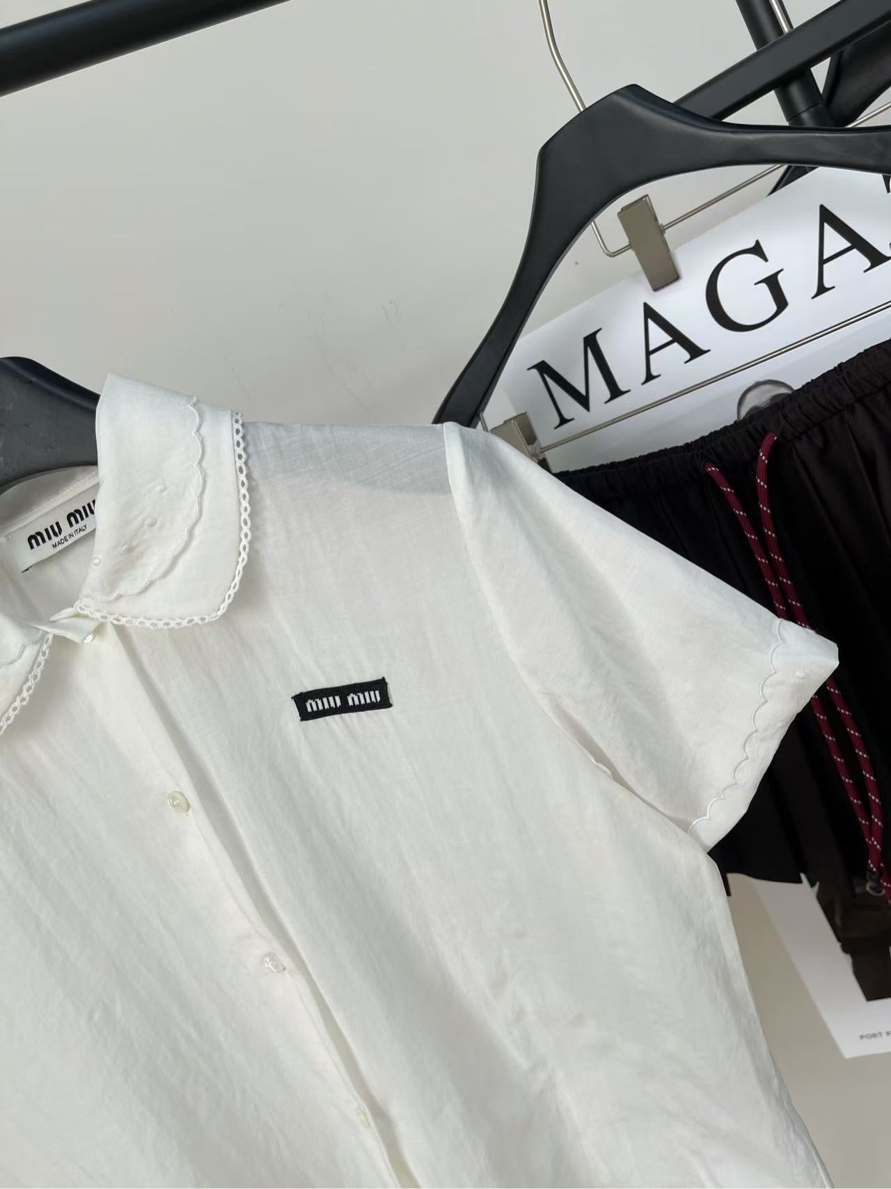 MIUMIU スラブポプリン シャツ
