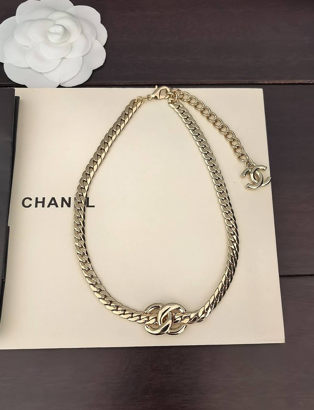 CHANELネックレス メタル ゴールド