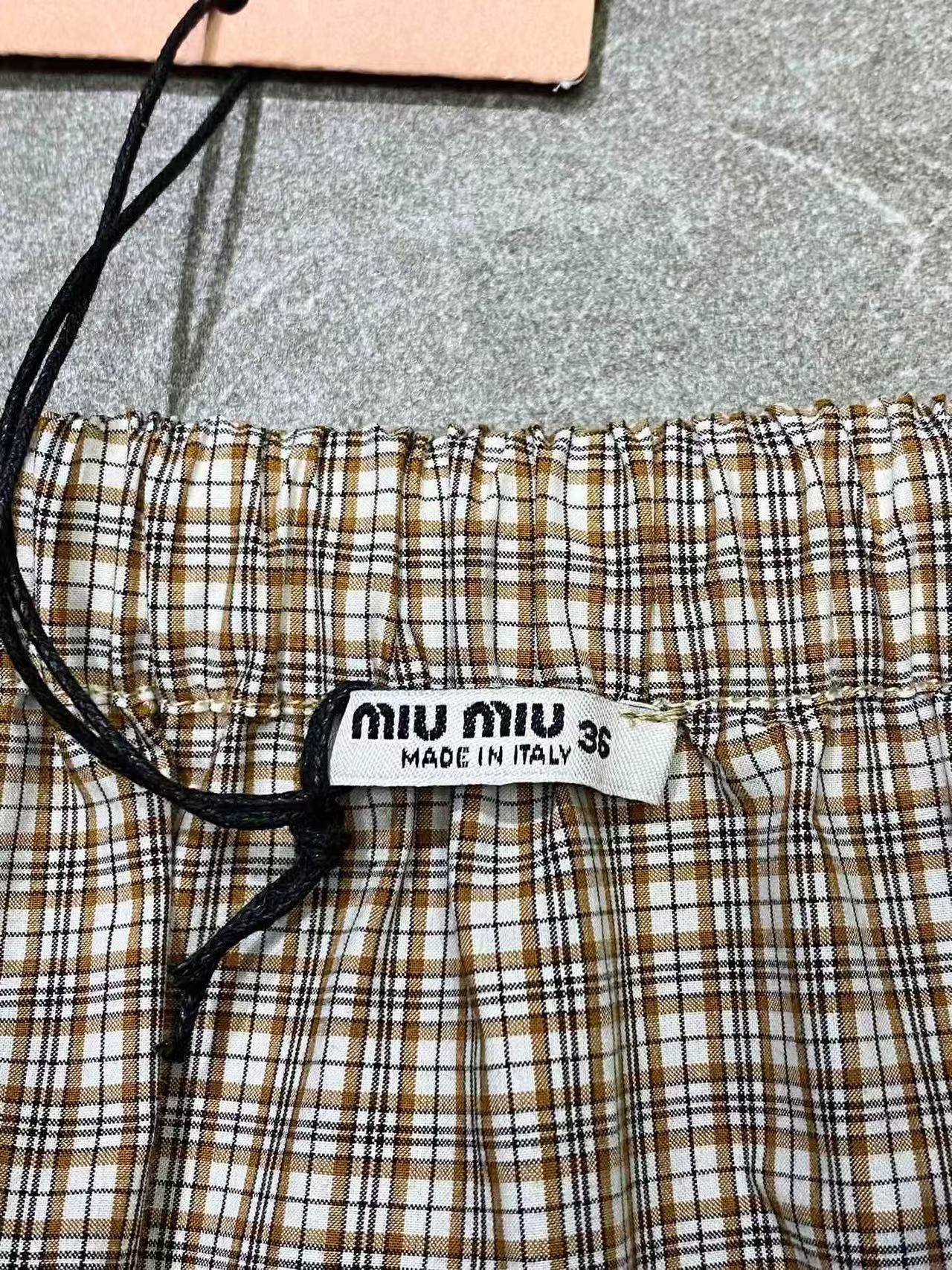 MIUMIU チェック ミニスカート