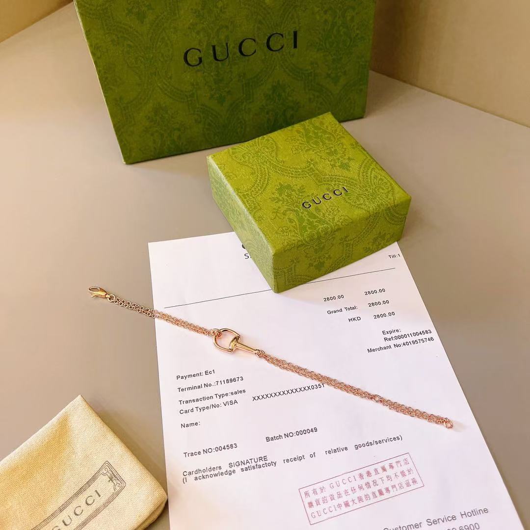GUCCI 〔ホースビット〕18K チェーン ブレスレット