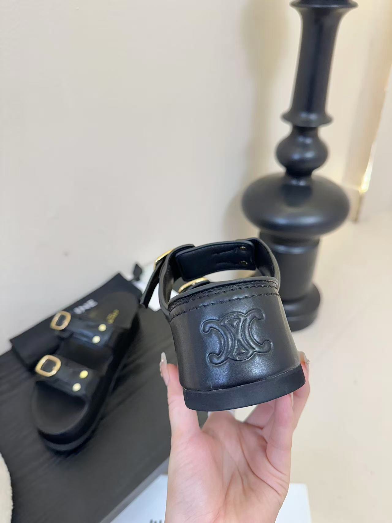 CELINE ポリー ウェッジミュール / カーフスキン