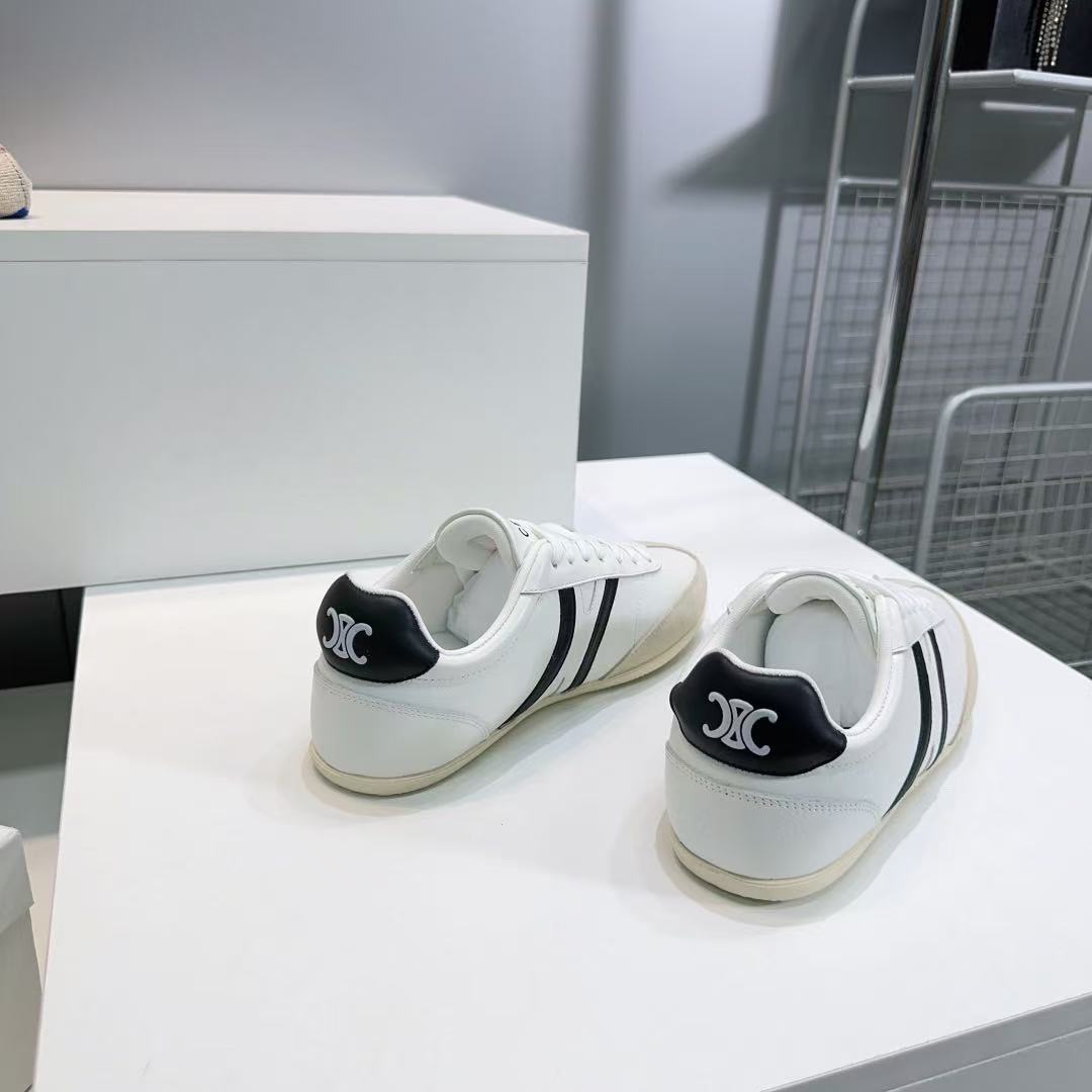 トリオンフ付き CELINE ジョガー レースアップ ロースニーカー / カーフスキン & スエードカーフスキン