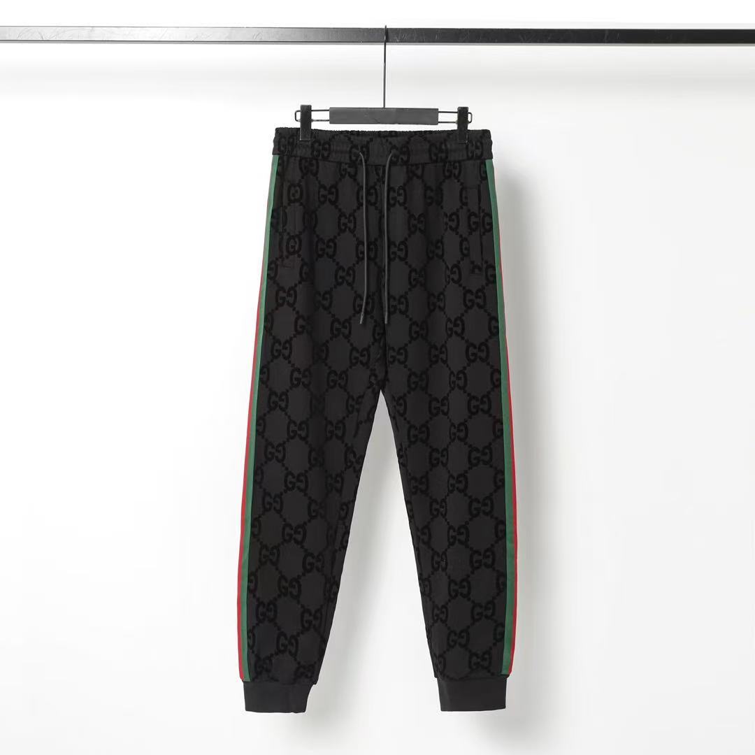 GUCCI ウェブ ストライプ付き ジャンボGG ジョギングパンツ