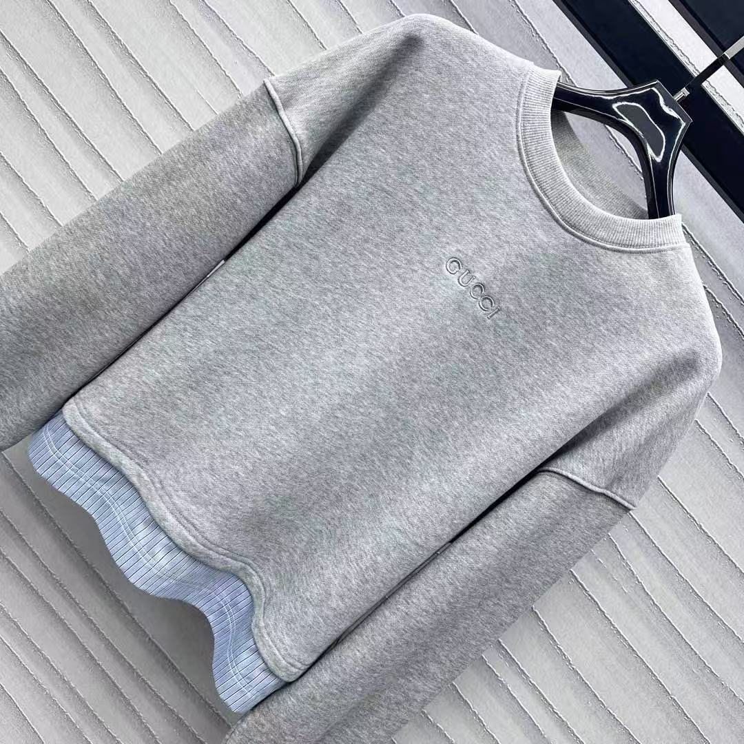 GUCCI エンブロイダリー コットンジャージー スウェットシャツ