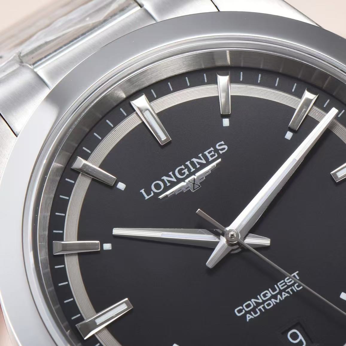 LONGINES  ロンジン  コンクエスト, L3.830.4.52.6, 自動巻 ウォッチ, Ø 41.00 mm, ステンレススティール.