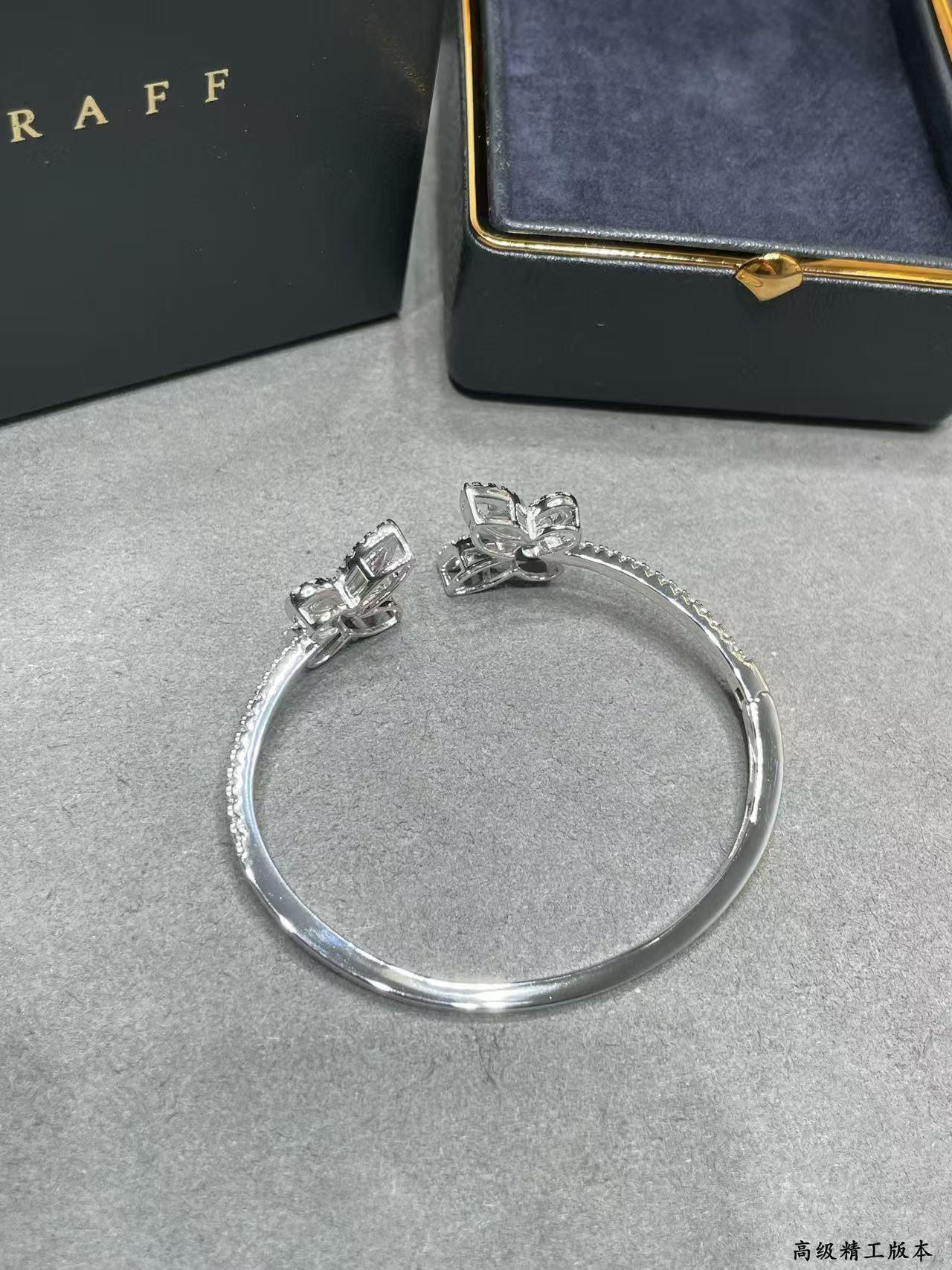 Graff ダブル バタフライ シルエット ダイヤモンド バングル