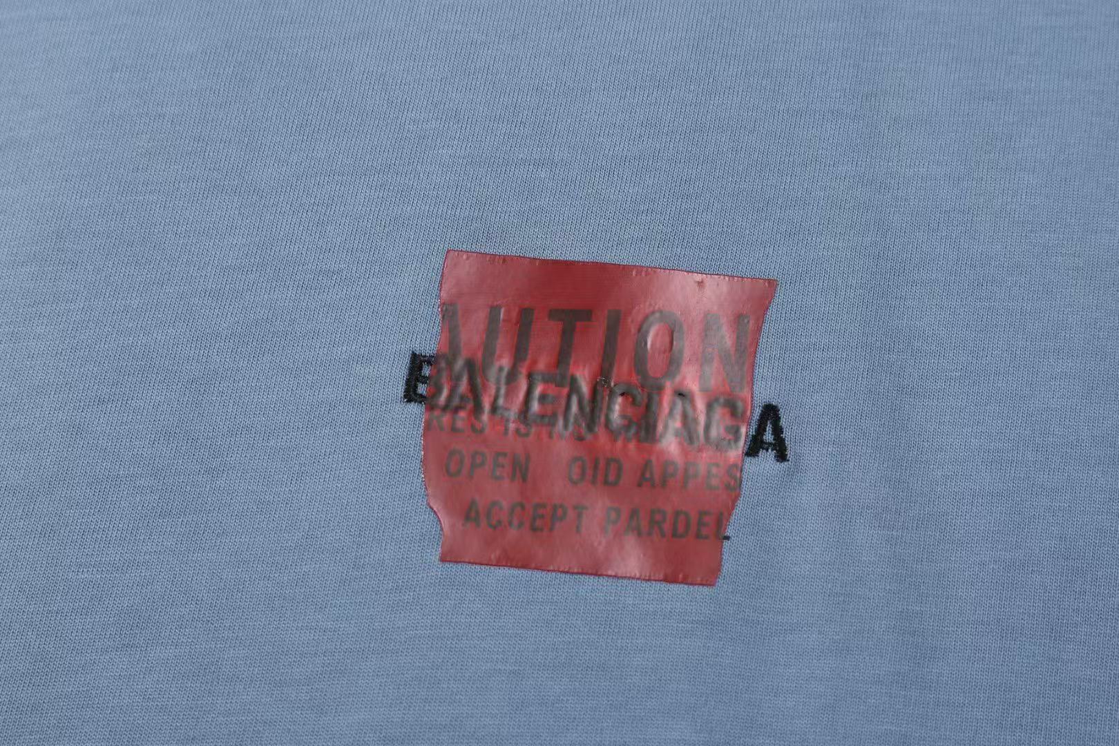 Balenciaga グレーブルー の メンズ TAPED BALENCIAGA BACK Tシャツ ミディアムフィット