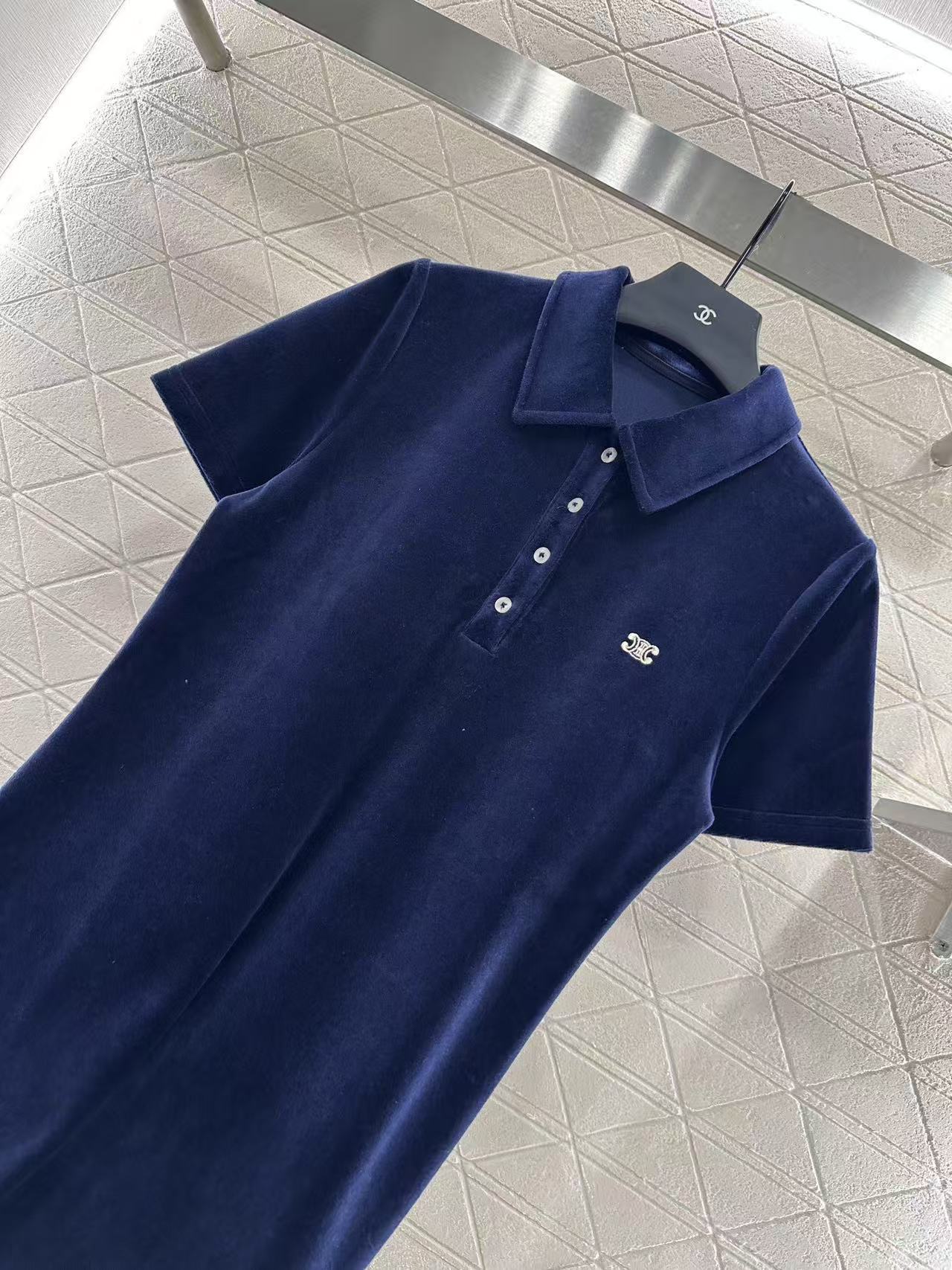 CELINE ミニポロドレス / テリーコットン