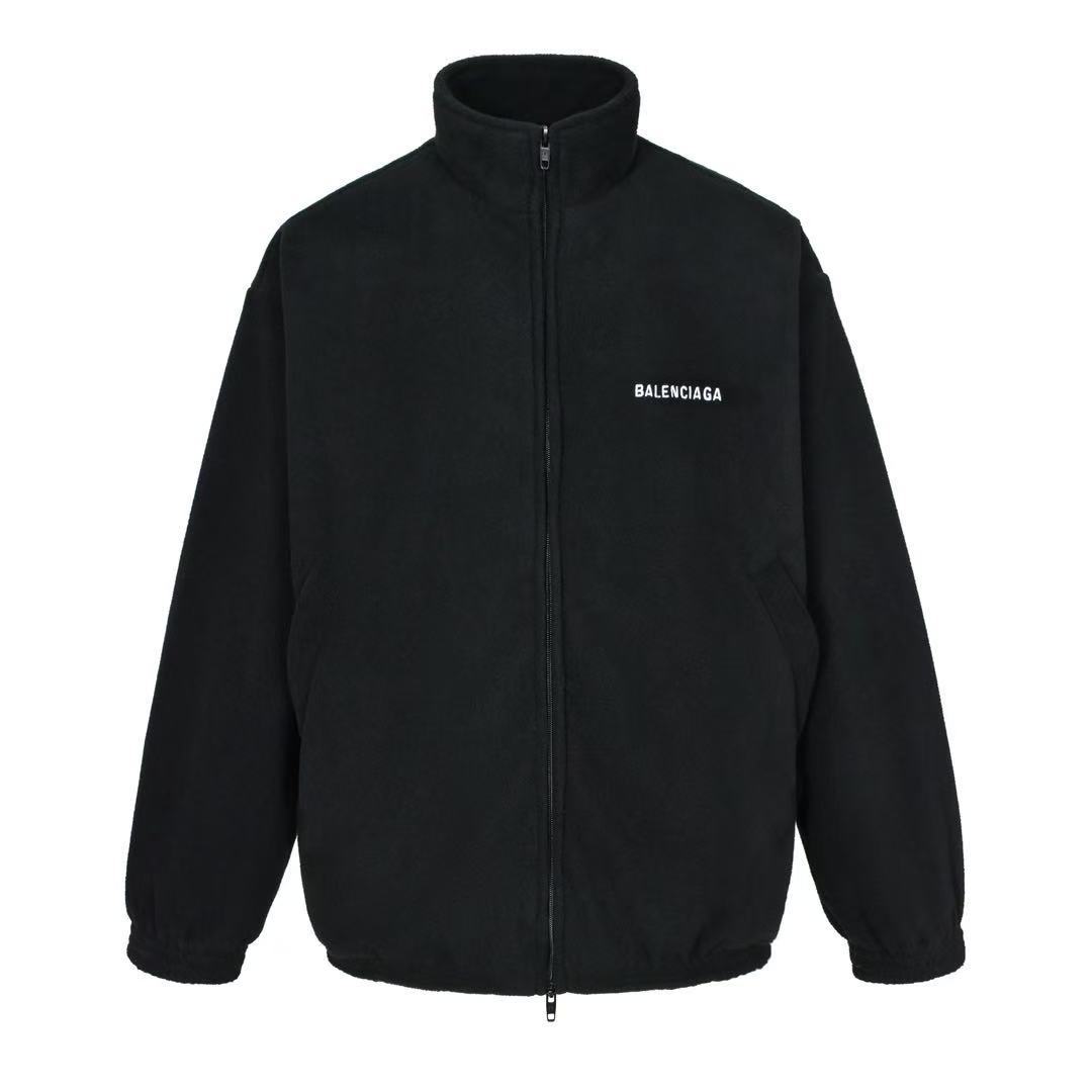 Balenciaga ブラック/ホワイト の メンズ BALENCIAGA BACK ジップアップ ジャケット