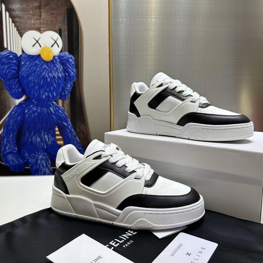 CELINE CT-07 CELINE レースアップ ロースニーカー / カーフスキン