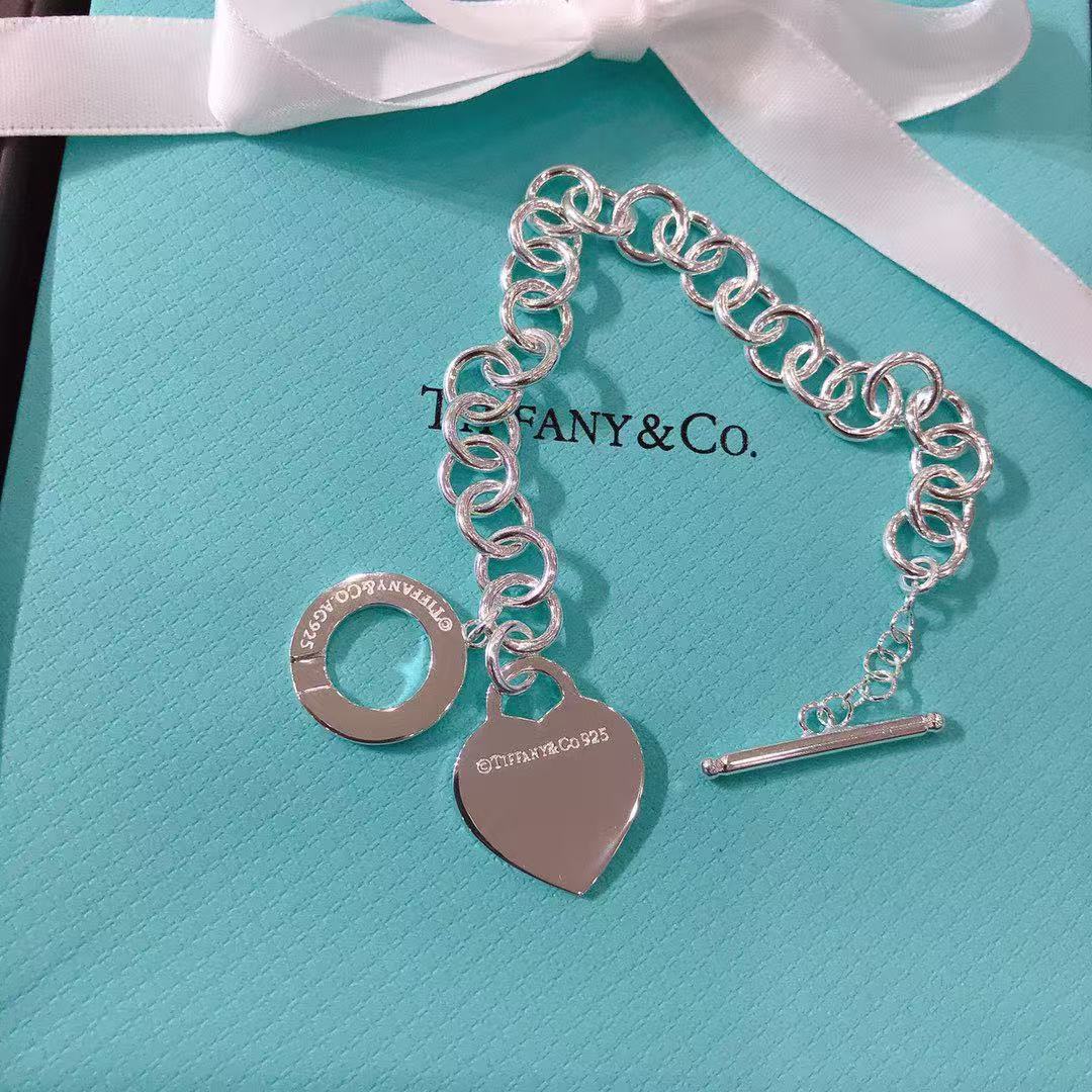 フル ハート トグル ブレスレット スターリングシルバー