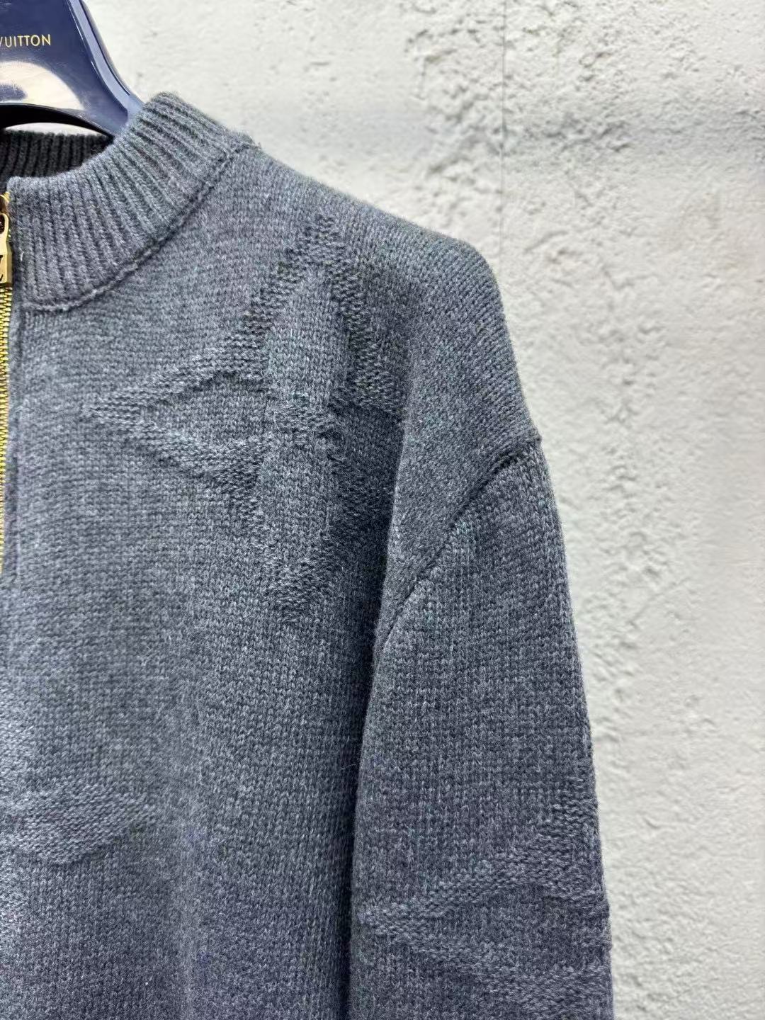 Louis vuitton モノグラムジャカードウールハーフジッププルオーバー