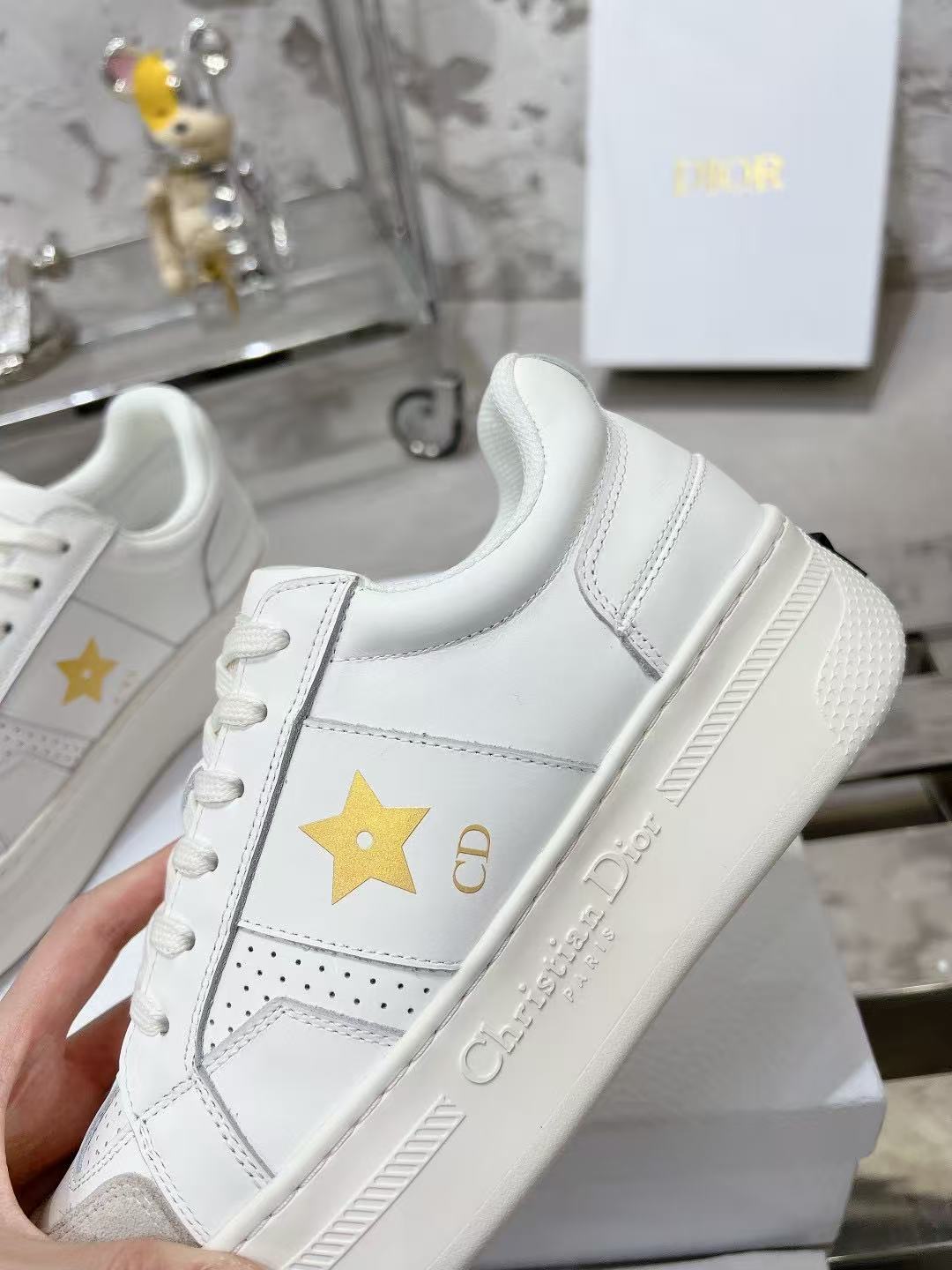 Dior Star プラットフォームスニーカー カーフスキン & スエードカーフスキン