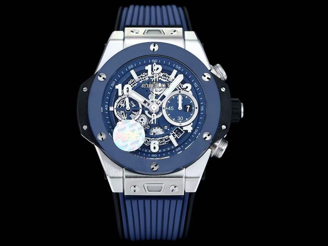 HUBLOT ウブロ ウニコ チタニウム ブルーセラミック