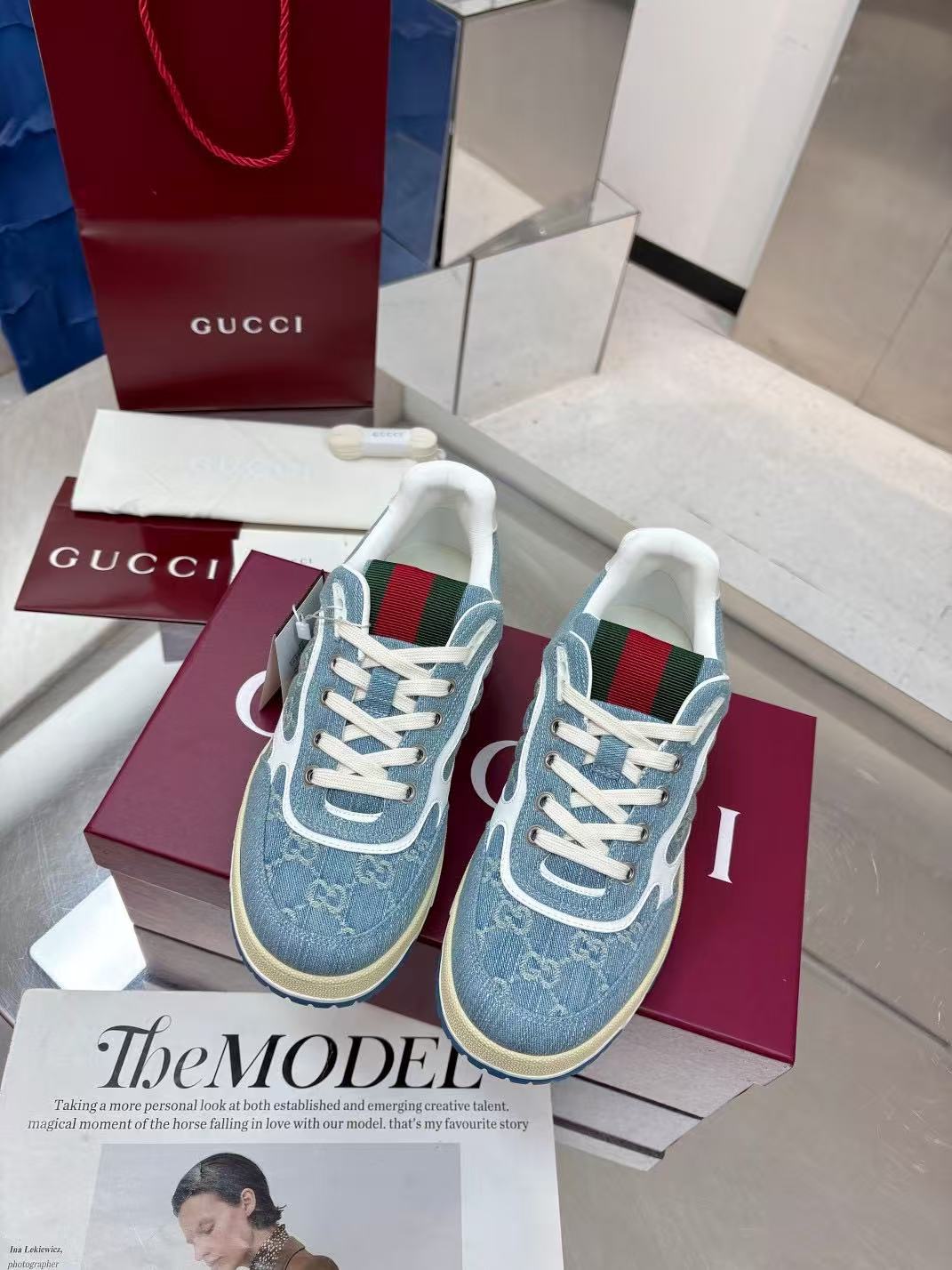 GUCCI 〔グッチ リウェブ〕ウィメンズ スニーカー