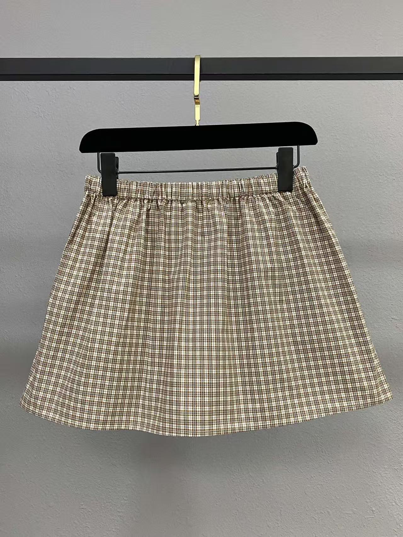 MIUMIU チェック ミニスカート